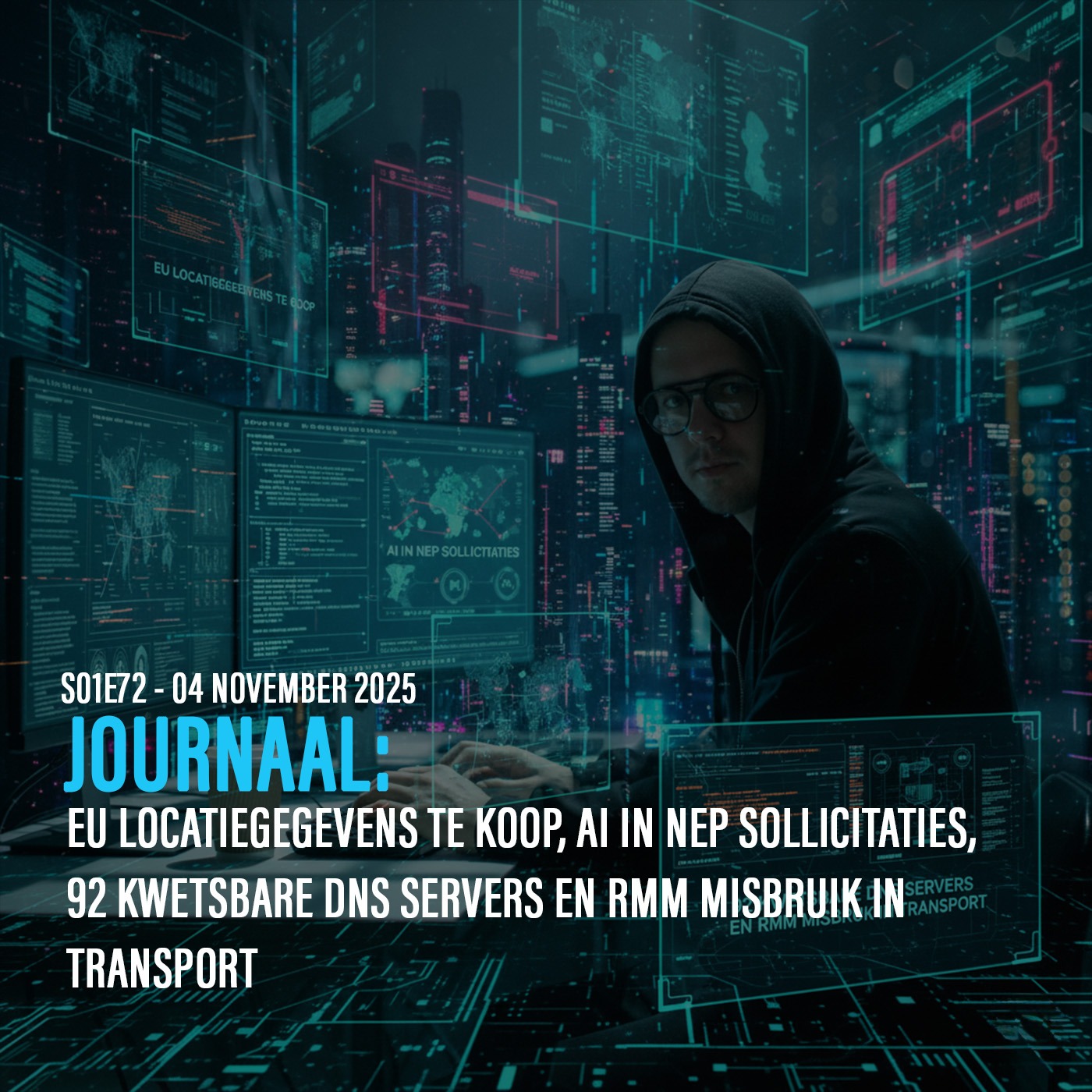 DE ANALYSE: EU locatiegegevens te koop, AI in nep sollicitaties, 92 kwetsbare DNS servers en RMM misbruik in transport episode artwork
