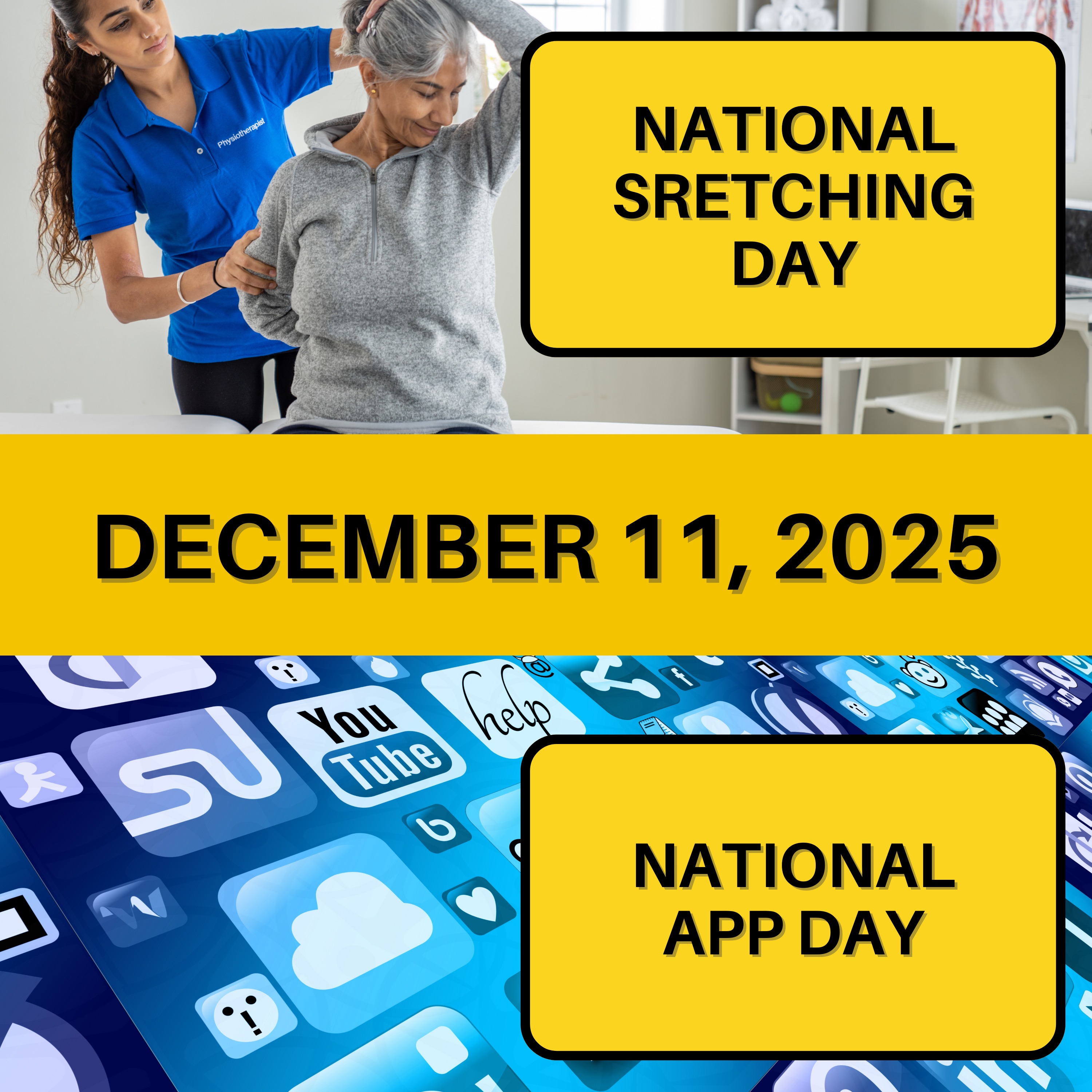 National Stretching Day & National App Day