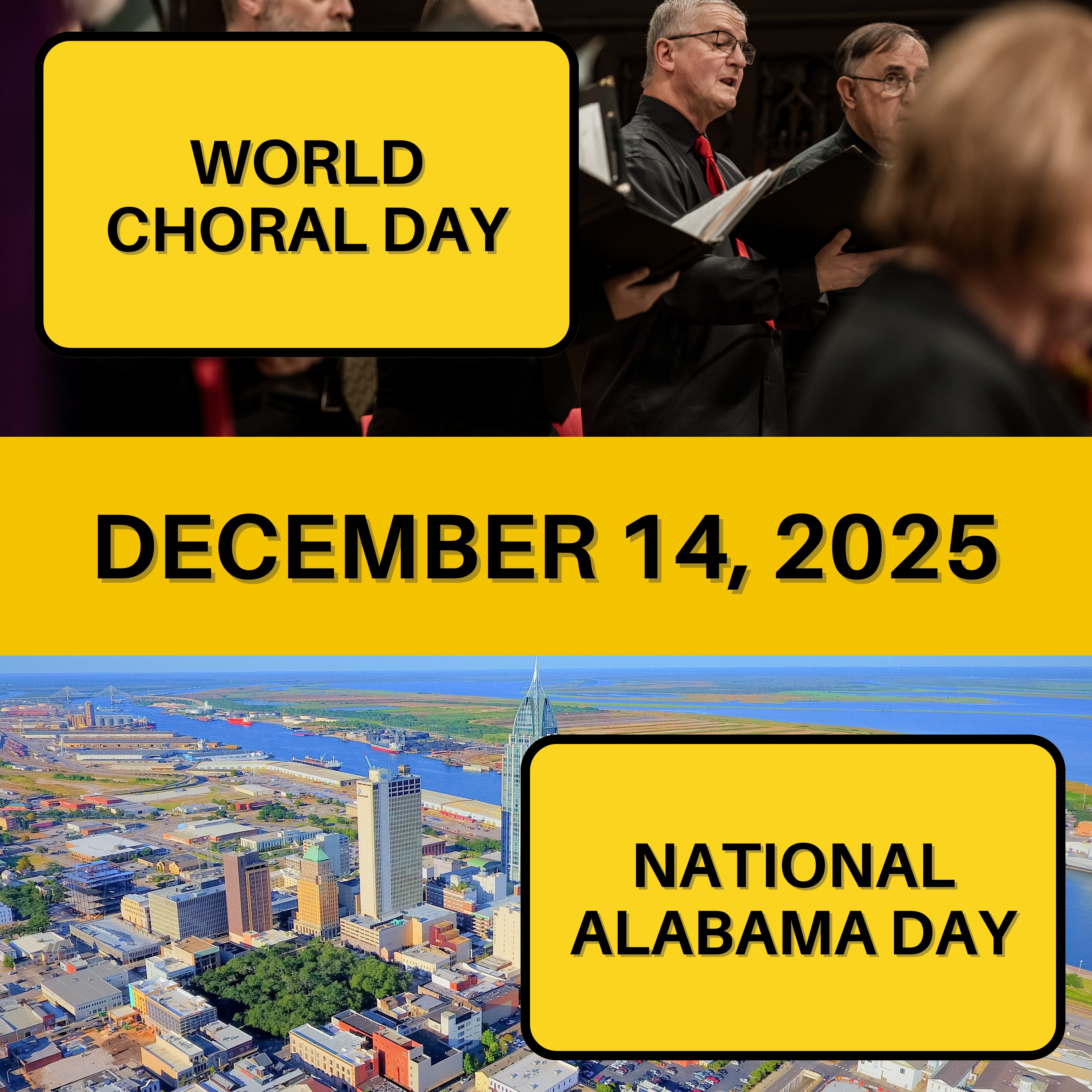 World Choral Day & National Alabama Day