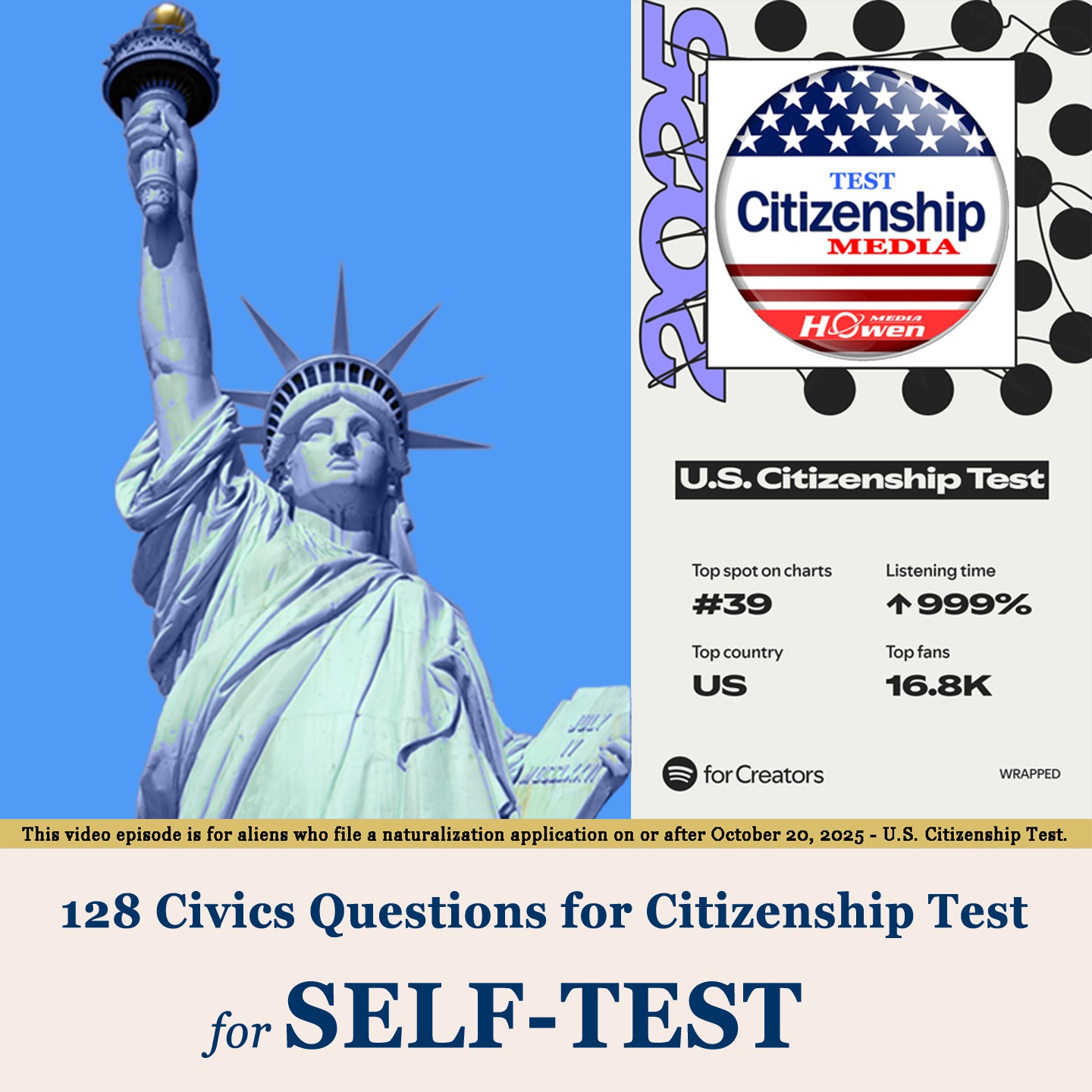 Can You Pass These Civics Tests for U.S. Citizenship Test – Fast Male Voice, One Answer