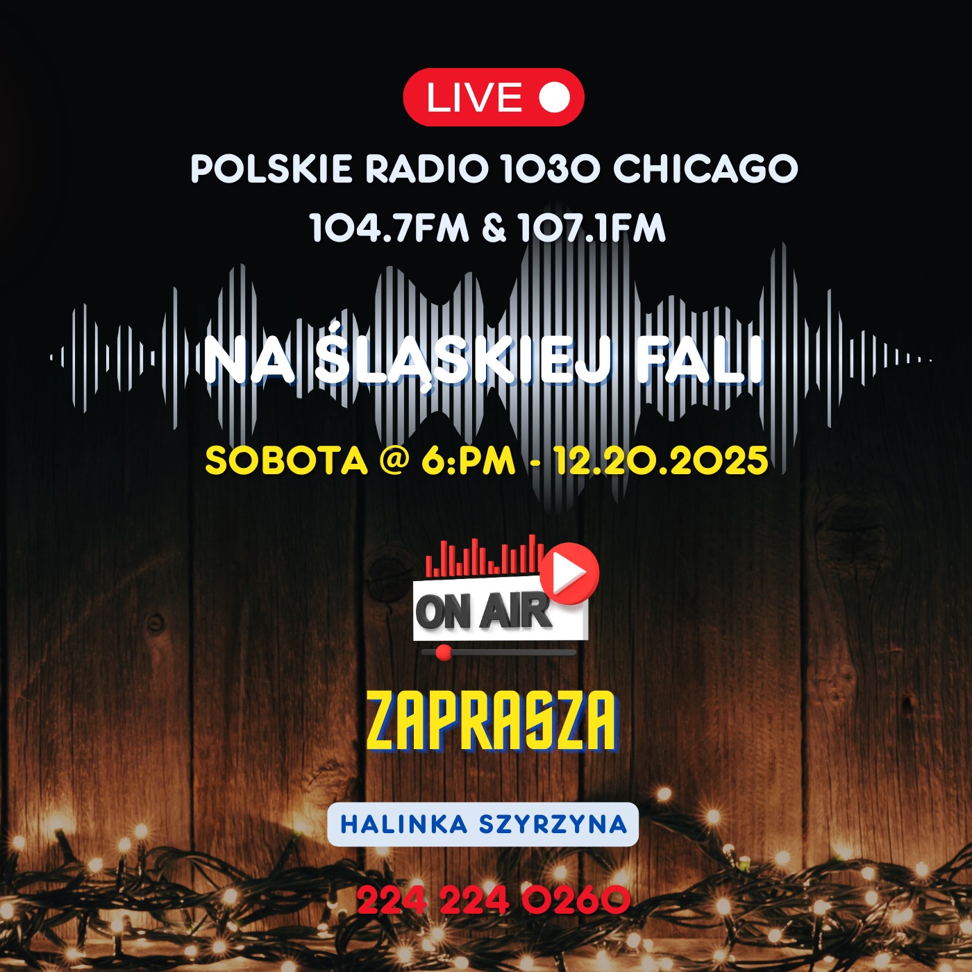 🎄📻 Zaproszenie do wysłuchania dzisiejszej audycji „Na Śląskiej Fali” 📻🎄 episode artwork