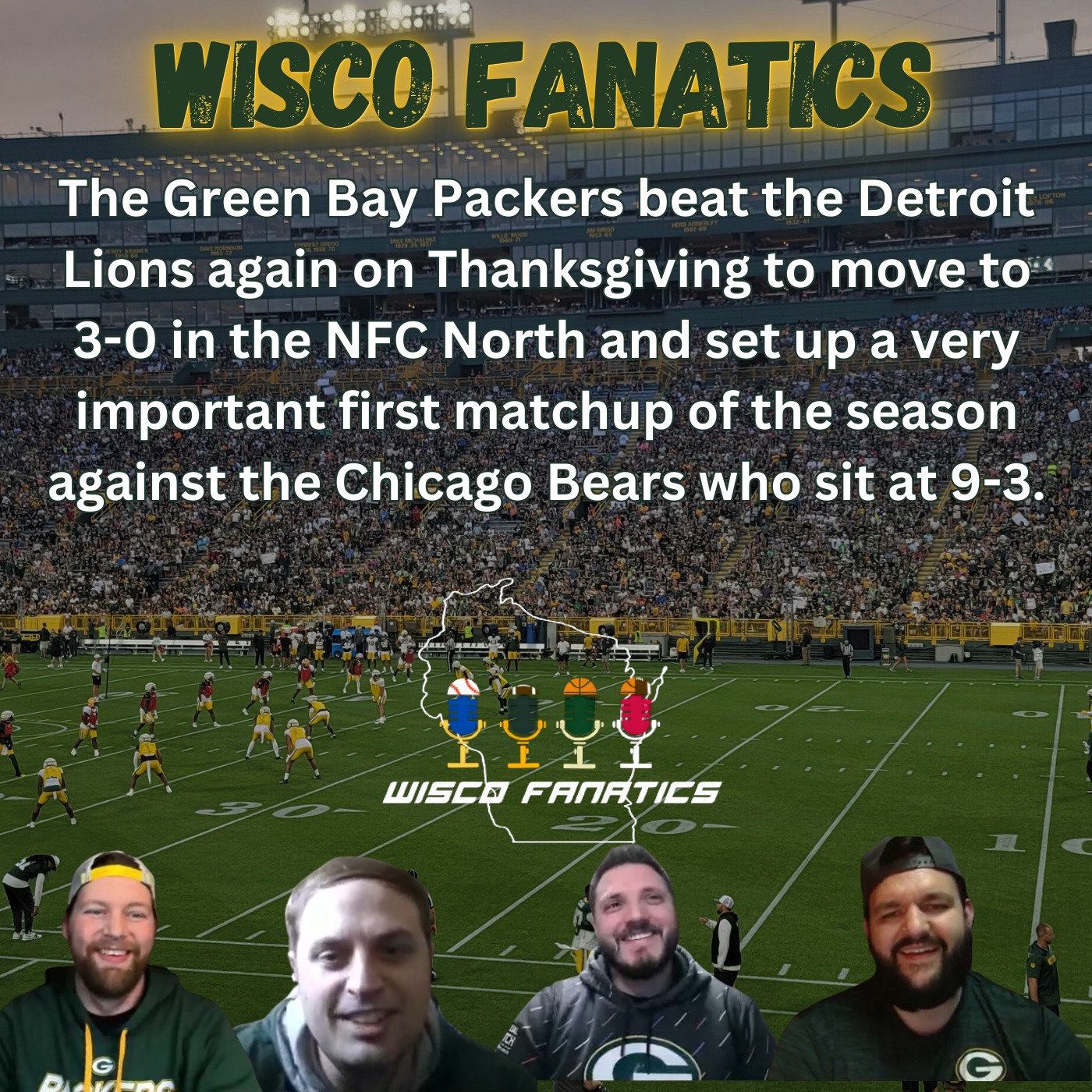 Packers beat Lions on Thanksgiving, face 9-3 Lions episode artwork