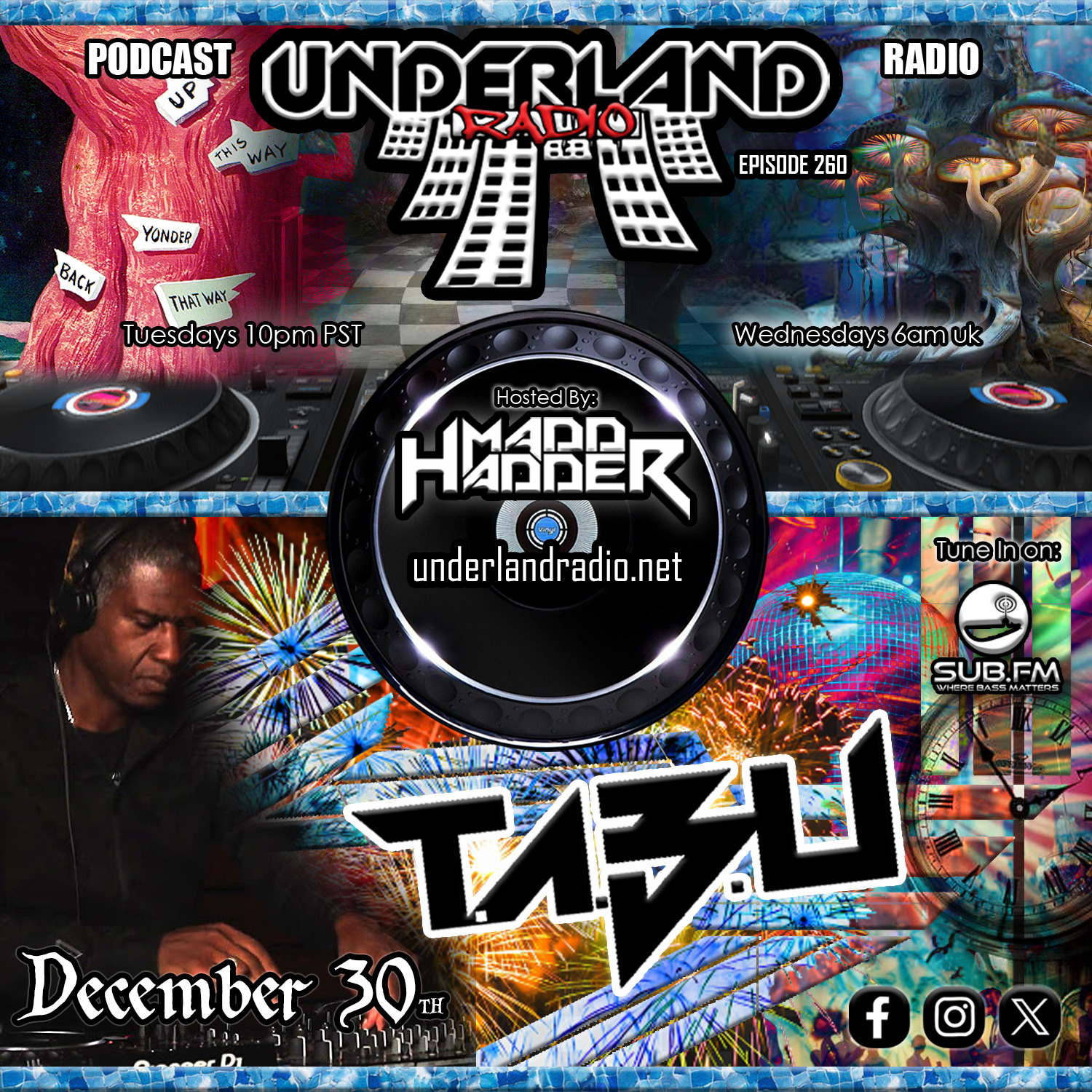 Episode 0260 Underland Radio - Guest Mix: DJ Tabu DNB