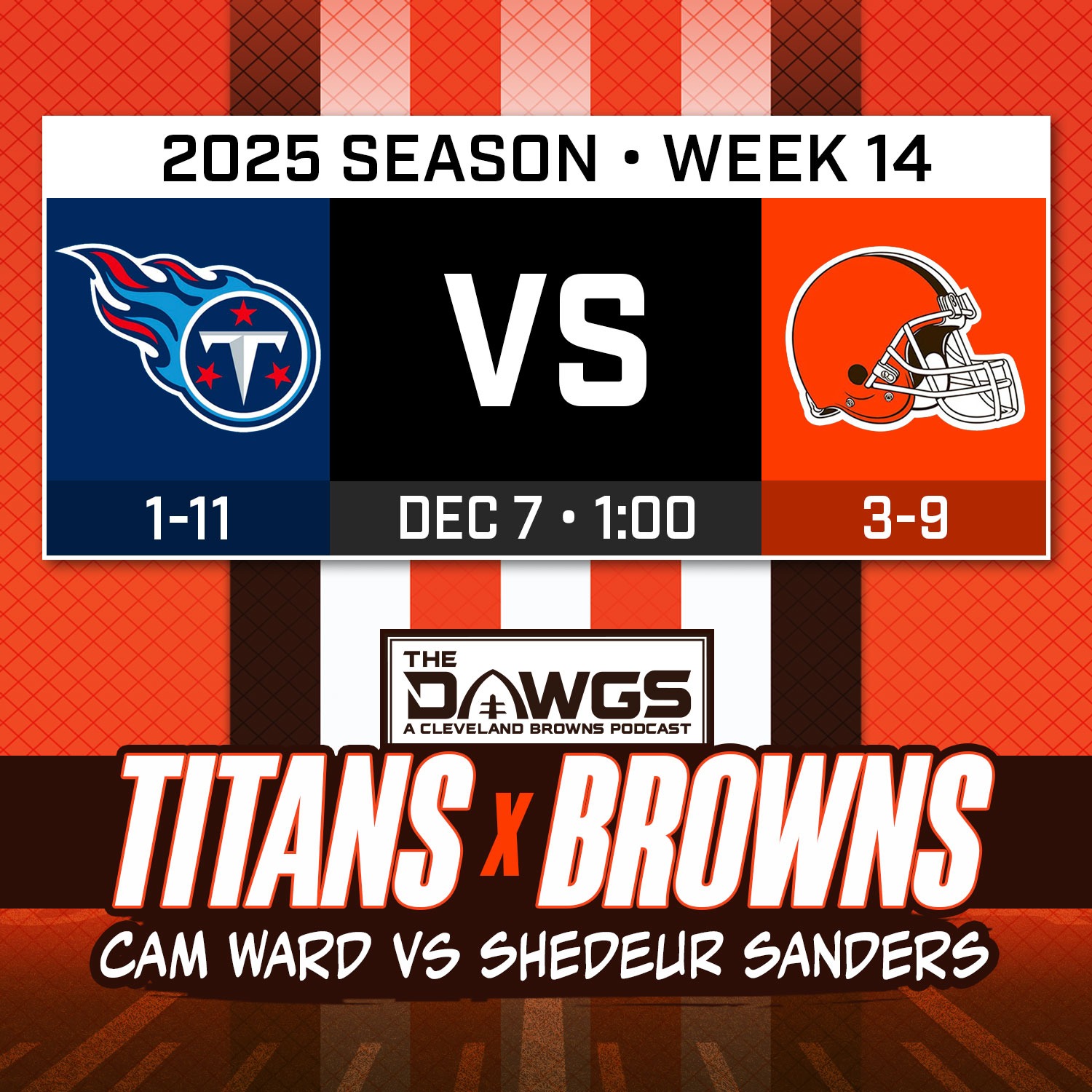 Titans x Browns: Game Preview - Cam Ward vs Shedeur Sanders - Cleveland Browns Podcast for 12/4/25