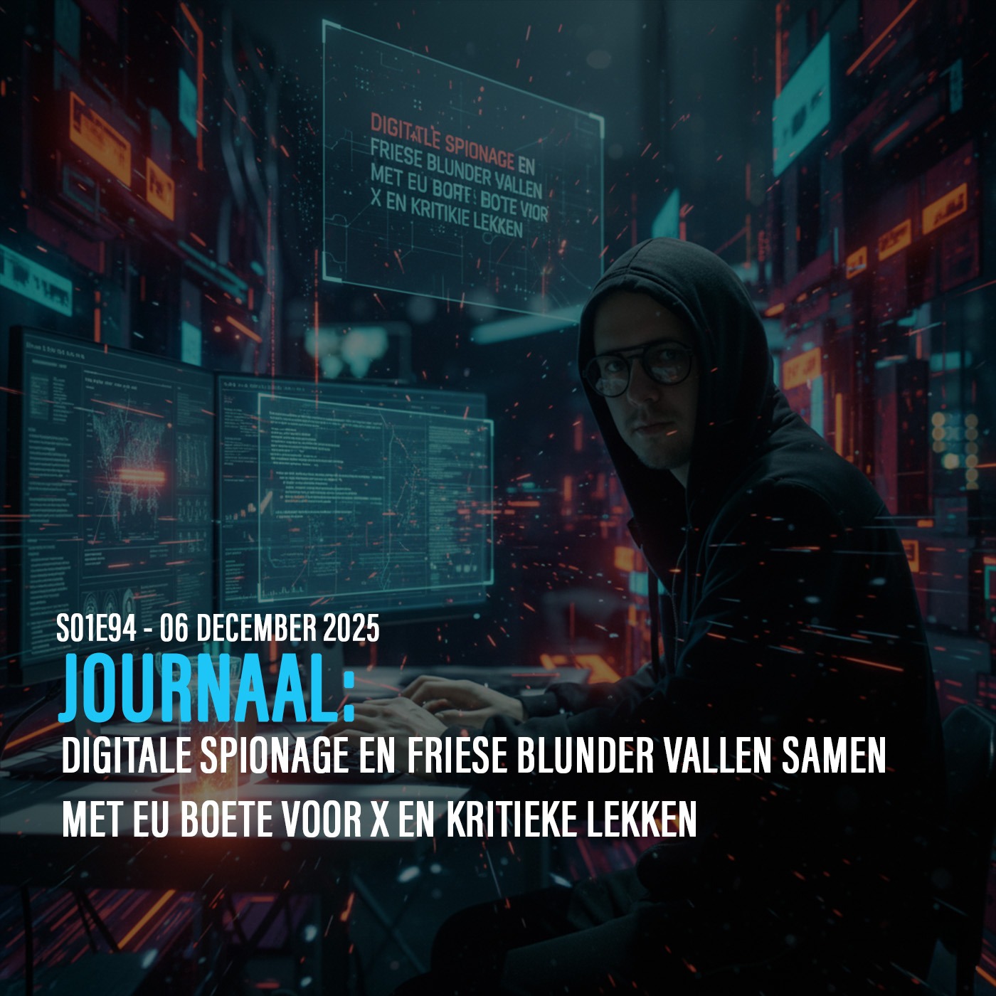 Digitale spionage en Friese blunder vallen samen met EU boete voor X en kritieke lekken episode artwork