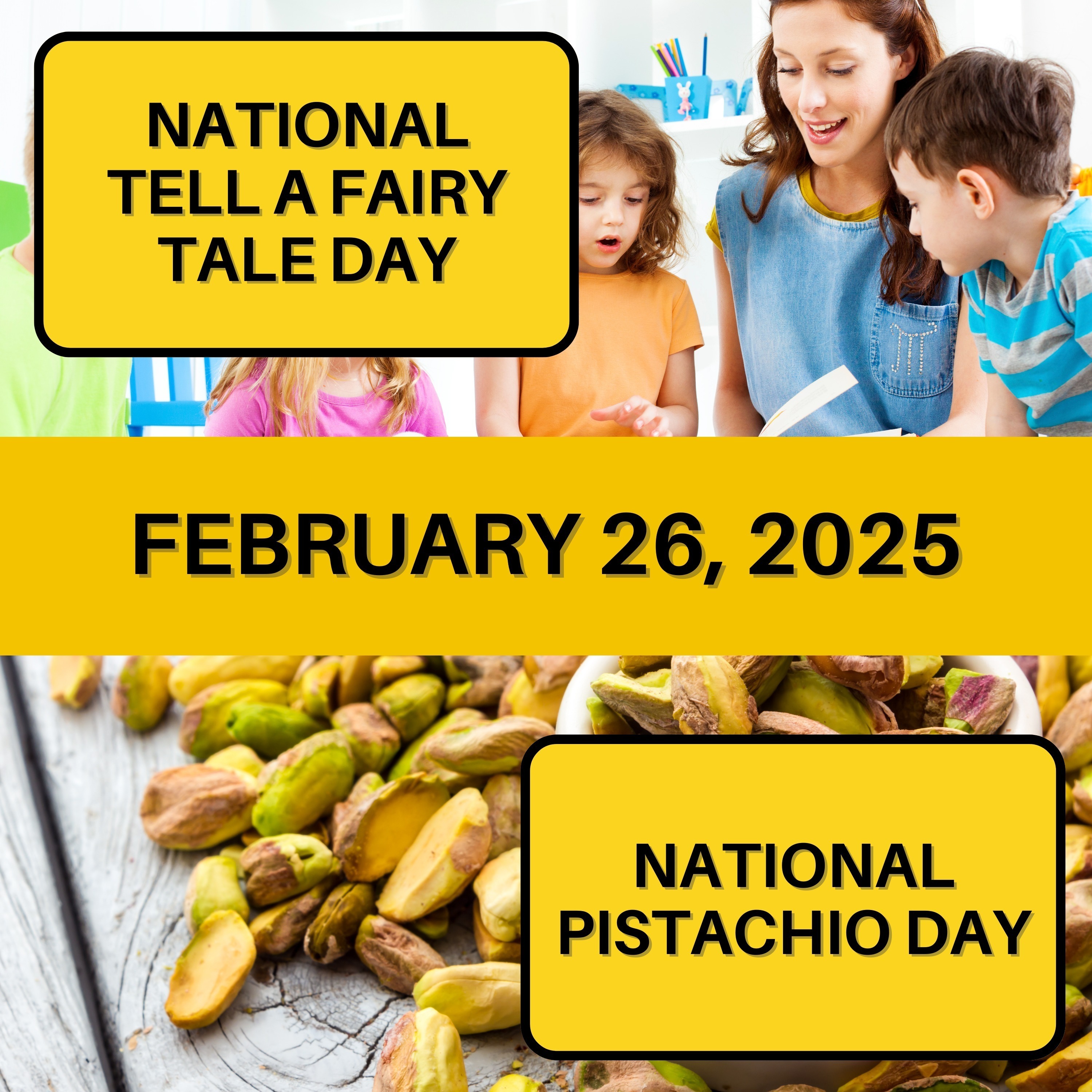 National Tell A Fairy Tale Day & National Pistachio Day