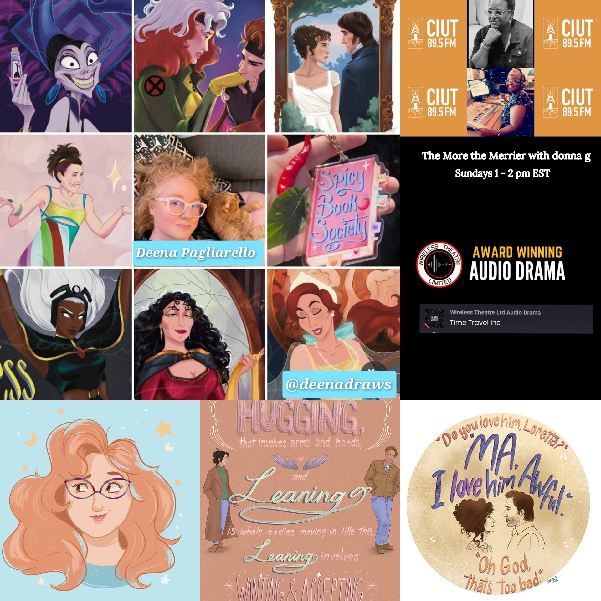 tmtm 2 Feb 25 Guest: Illustrator, Deena Pagliarello aka DeenaDraws + Audio Comedy 'Time Travel Inc' (Wireless Theatre Ltd)