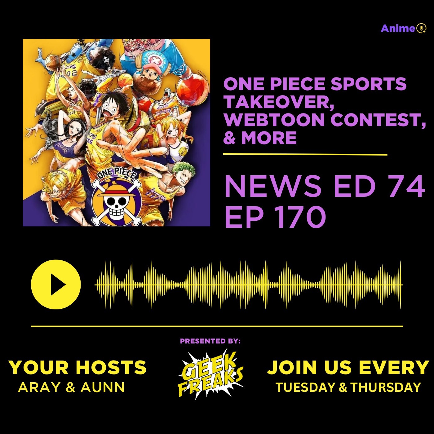 One Piece Sports Takeover, Webtoon Contest, & More | Anime+ News Ed: 74 E:170