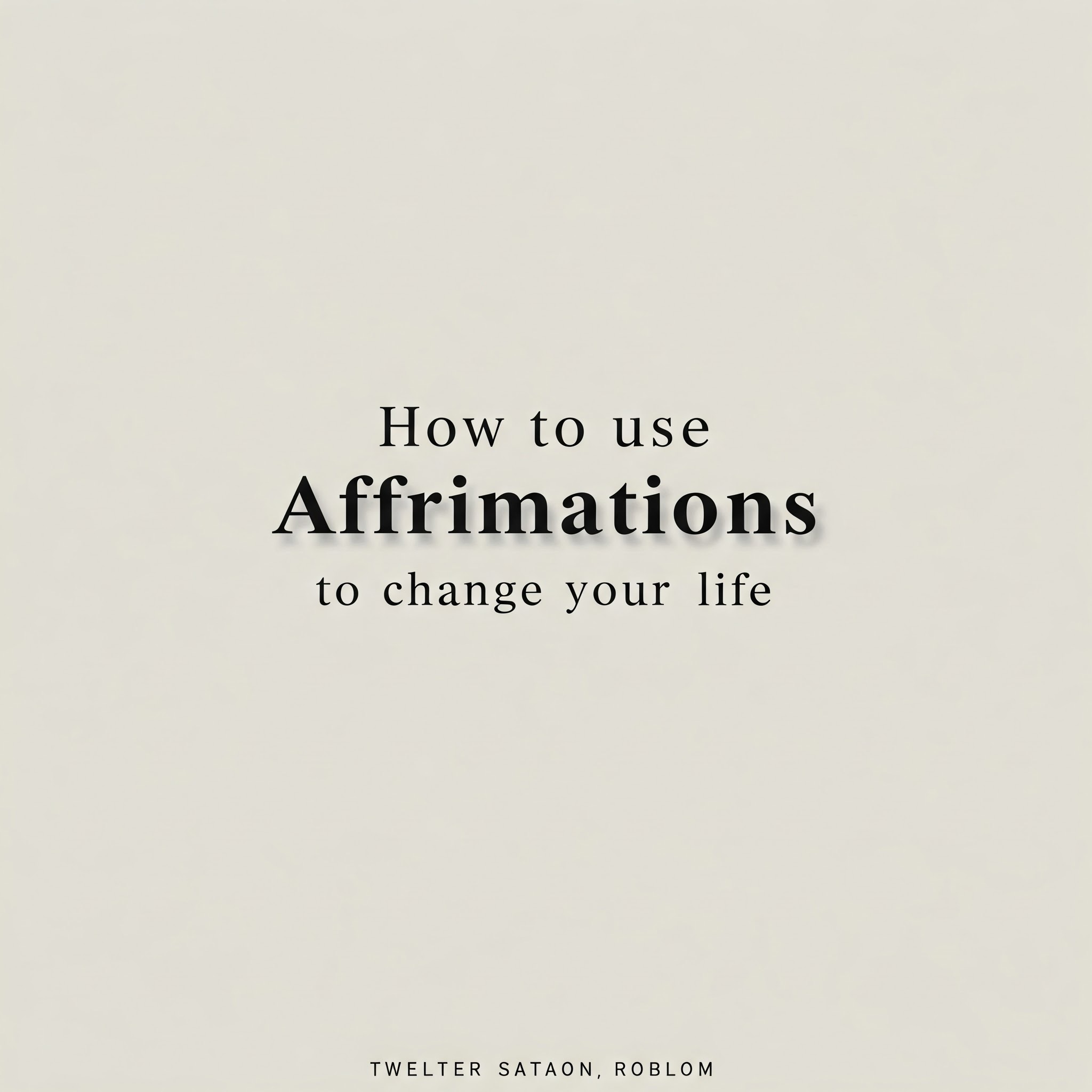 How to Use Affirmations to Change Your Life episode artwork