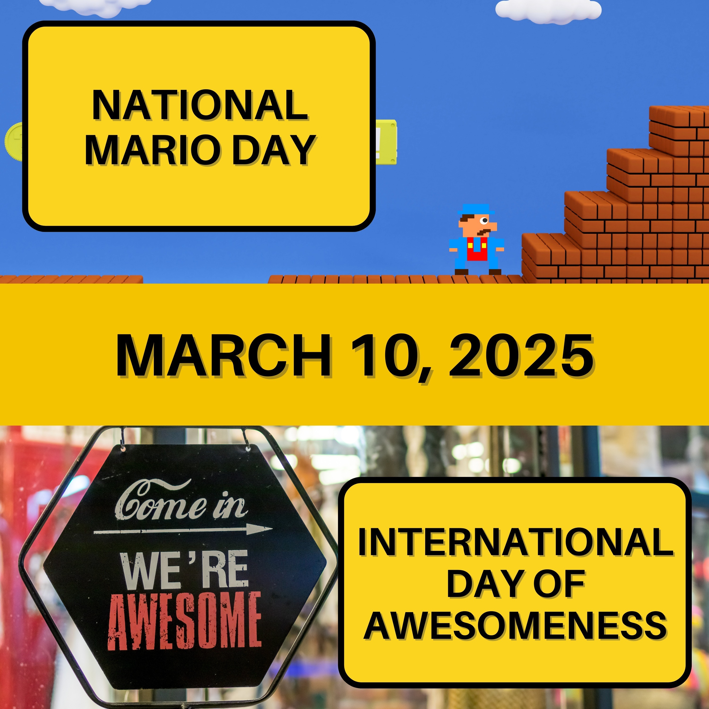 National Mario Day & International Day of Awesomeness