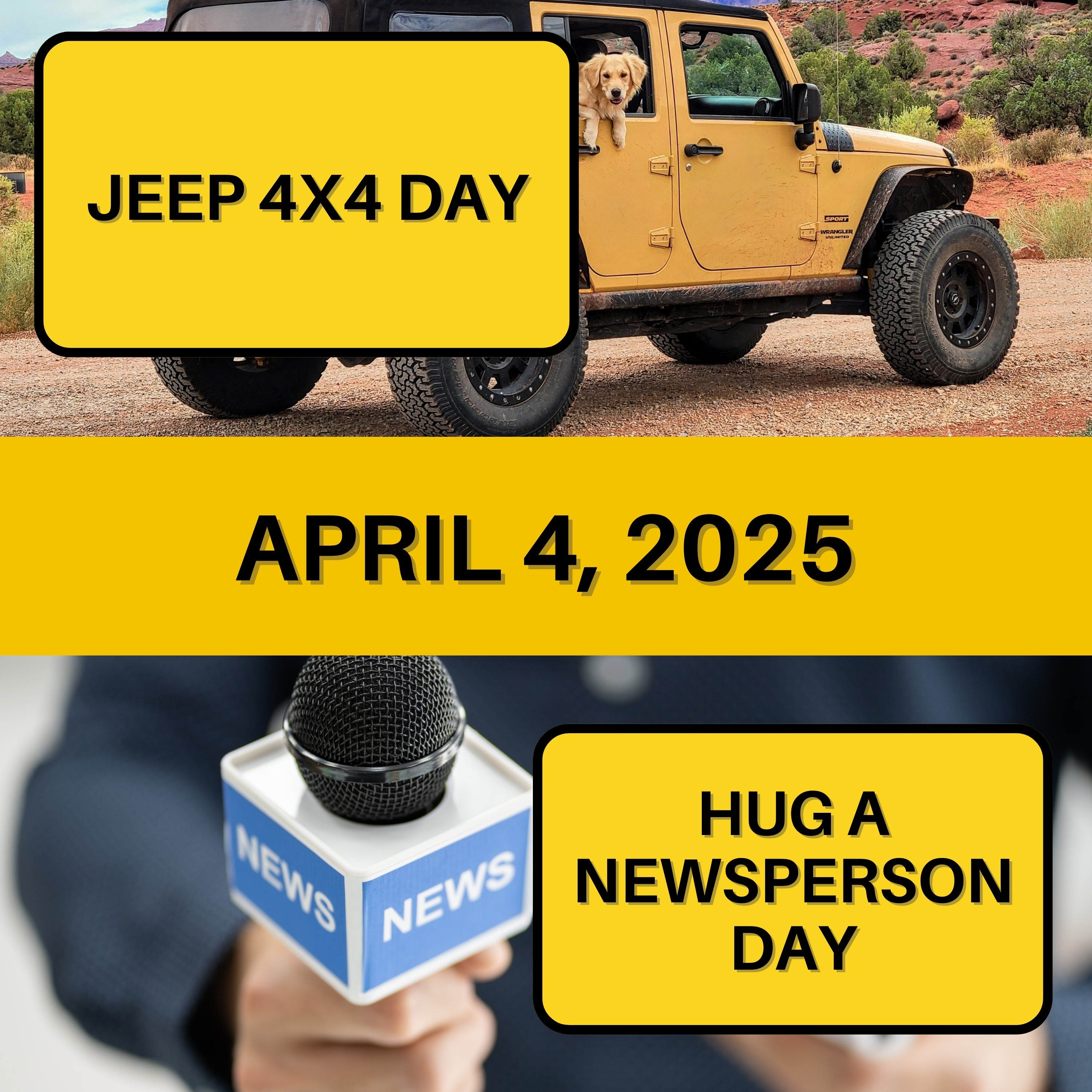 Jeep 4x4 Day & Hug a Newsperson Day