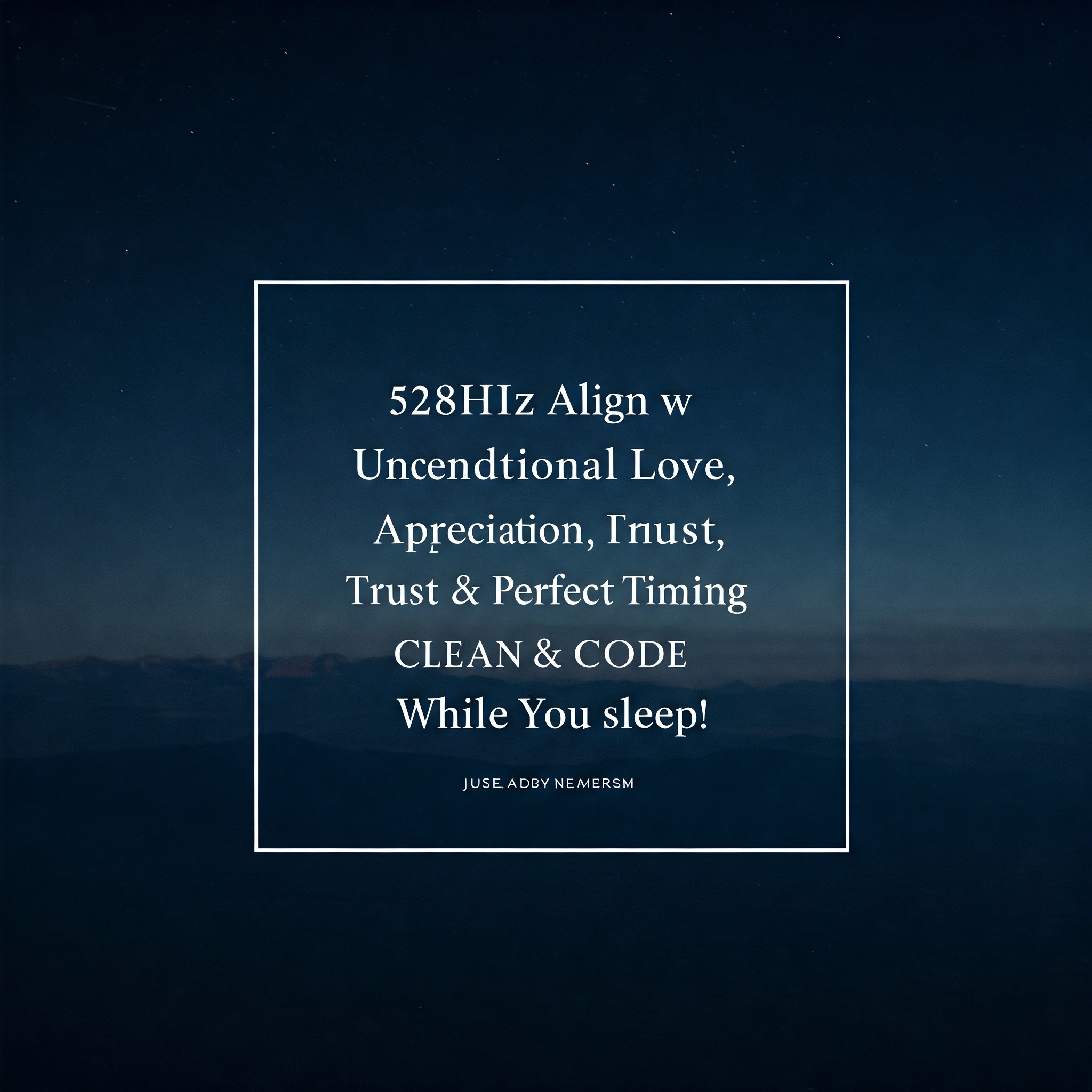 528Hz Align w Unconditional Love, Appreciation, Trust & Perfect Timing CLEAN & CODE While You Sleep! episode artwork