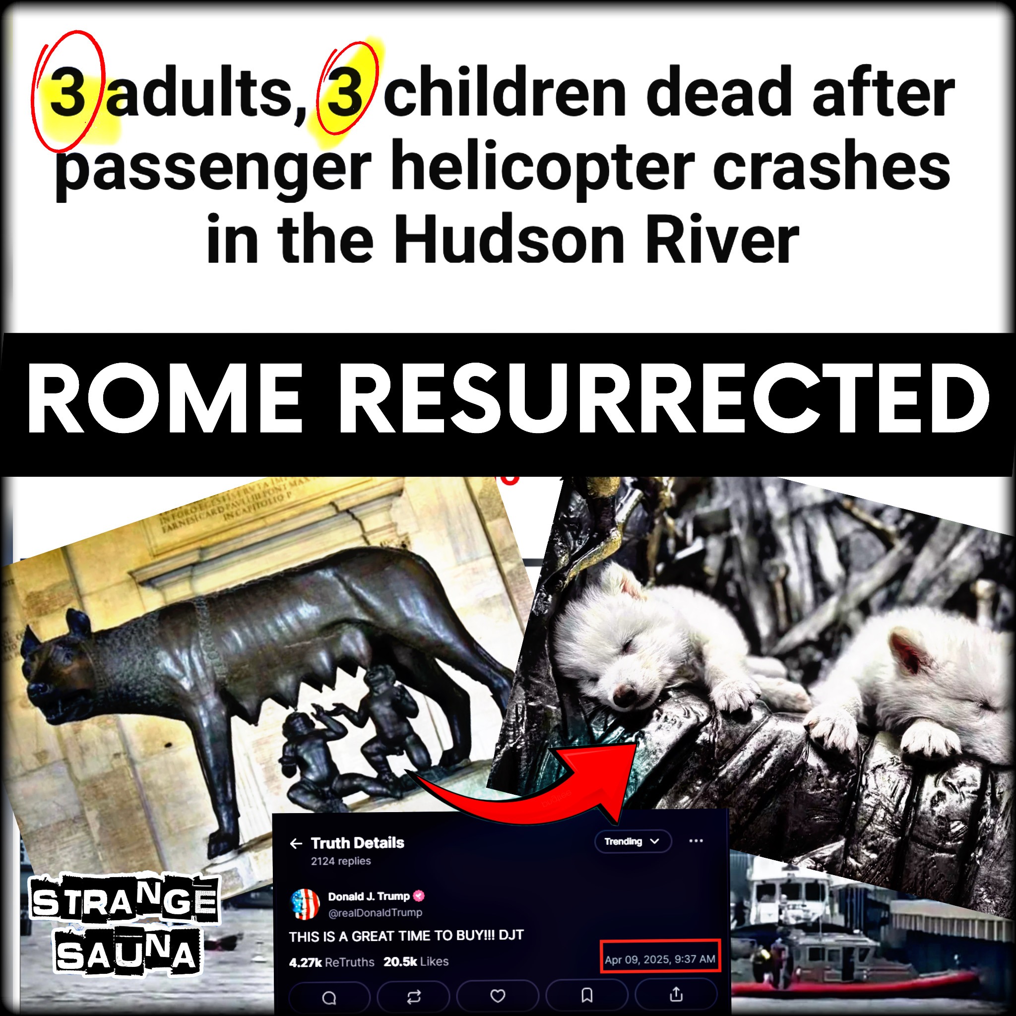 Strange News: Suspicious Helicopter Crash, Resurrecting Rome, and Trump's Market Games