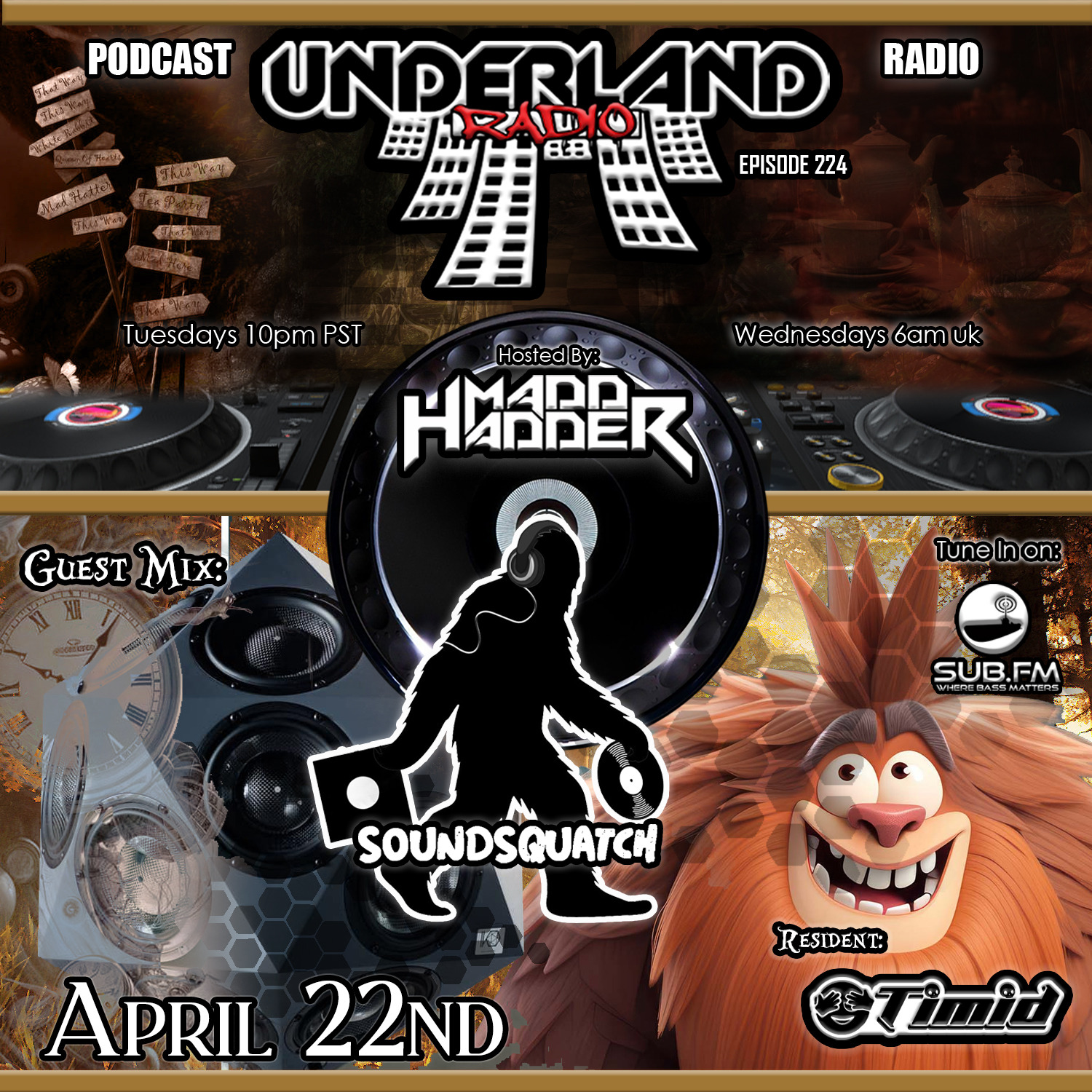 Episode 0224 Underland Radio - Guest Mix SoundsQuatch
