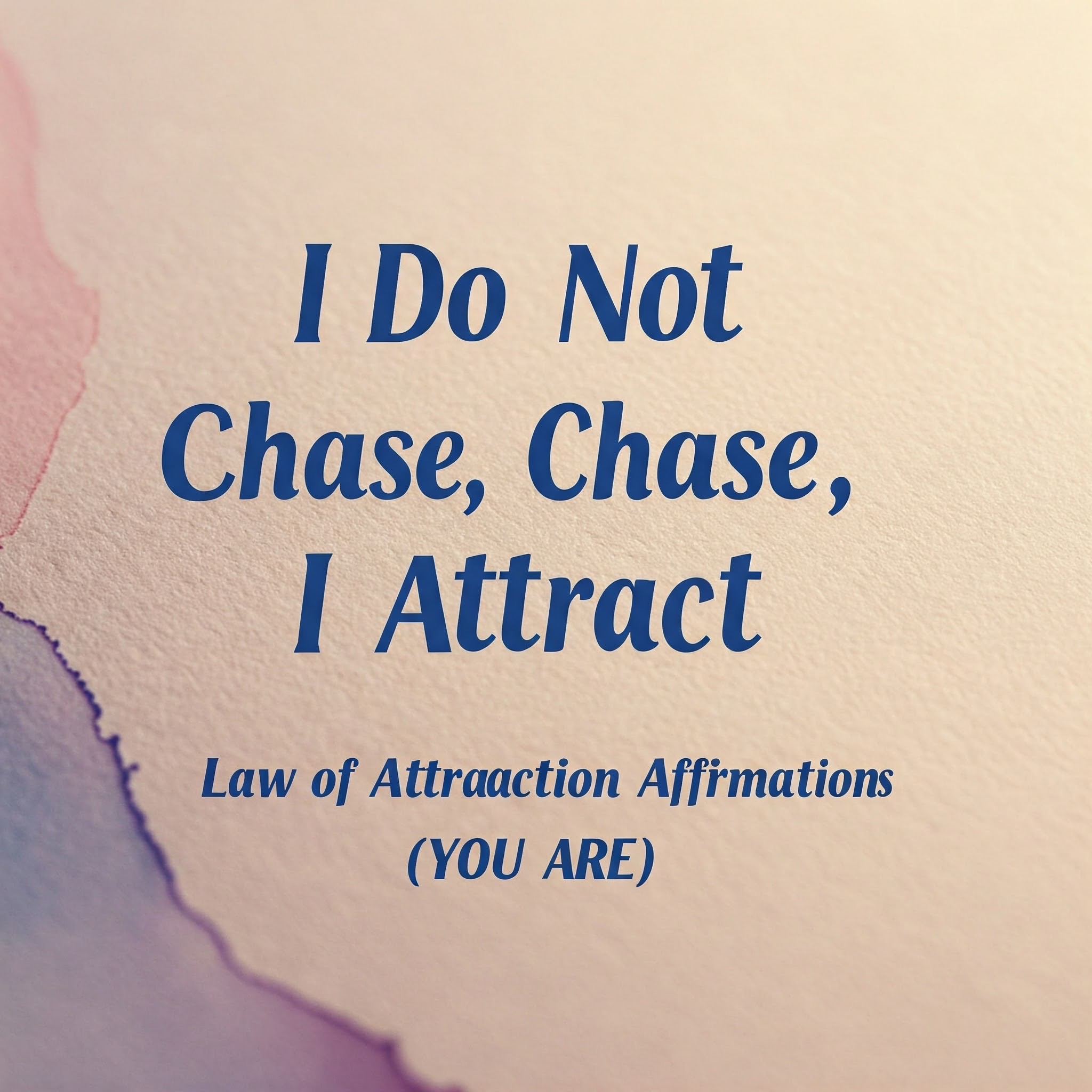 “I Do Not Chase, I Attract” - Law of Attraction Affirmations (YOU ARE)