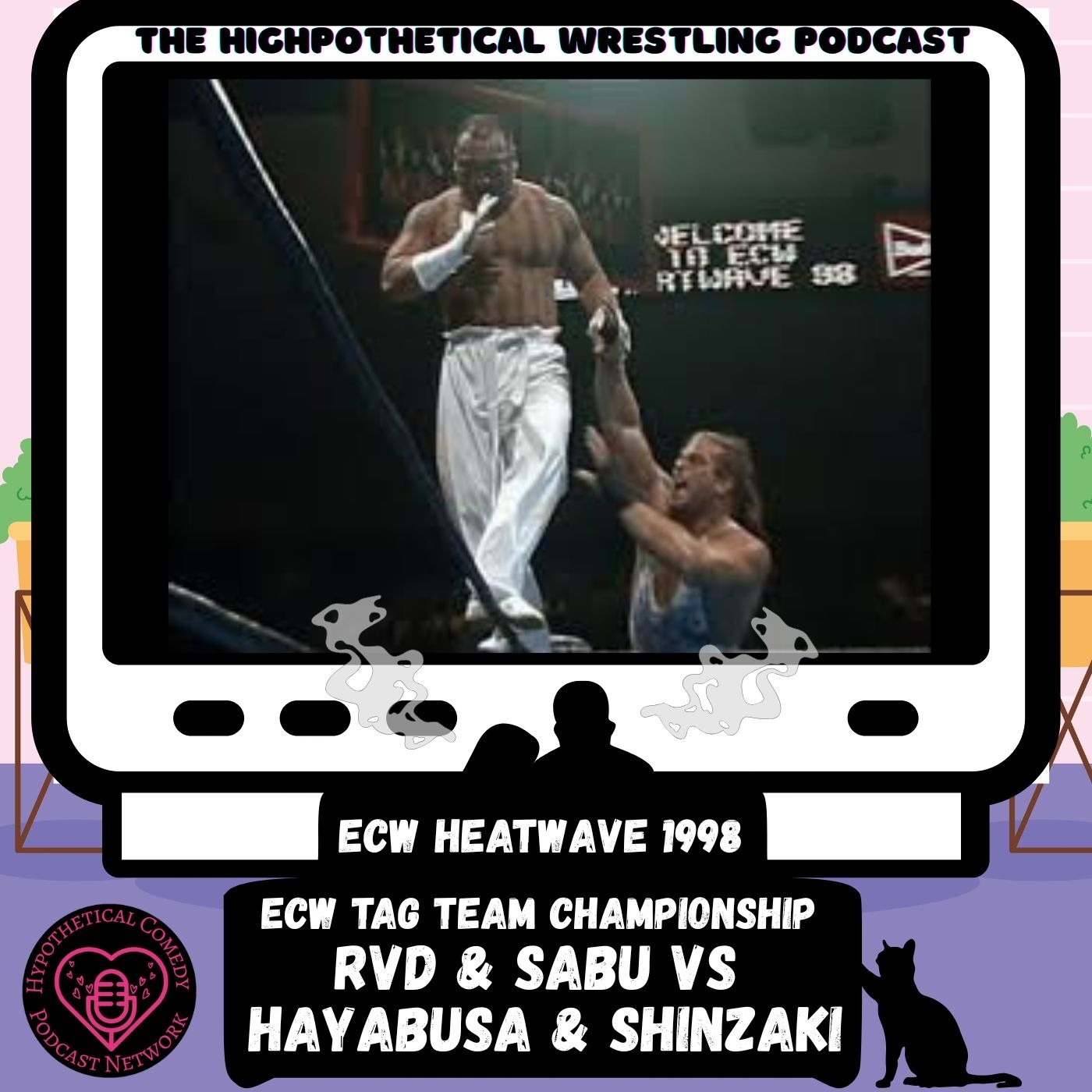 HW87: RVD & Sabu vs Hayabusa & Jinsei Shinzaki | ECW Tag Team Championship | ECW Heatwave 98