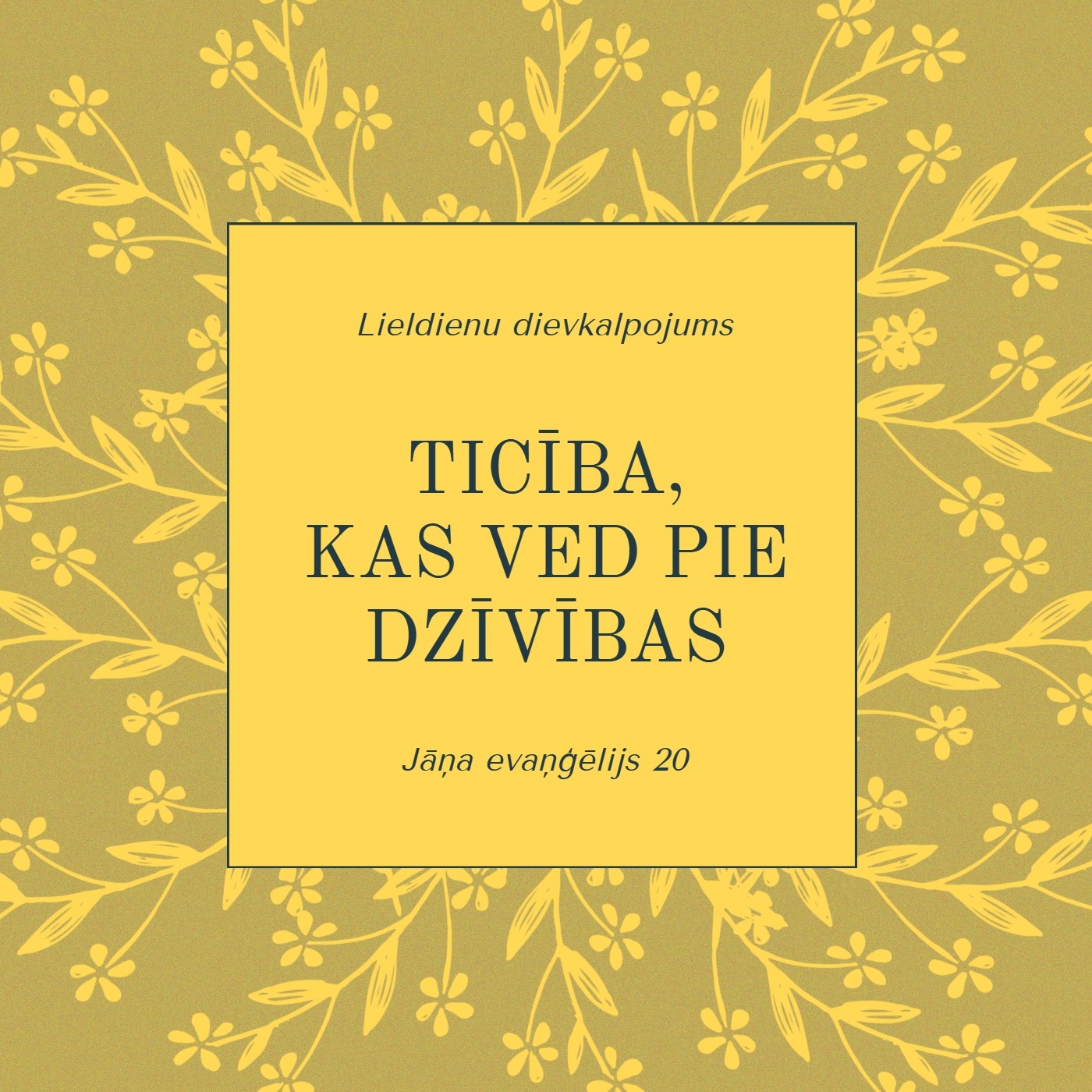 "Ticība, kas ved pie dzīvības" - Jāņa 20 (20.04.2025.) episode artwork