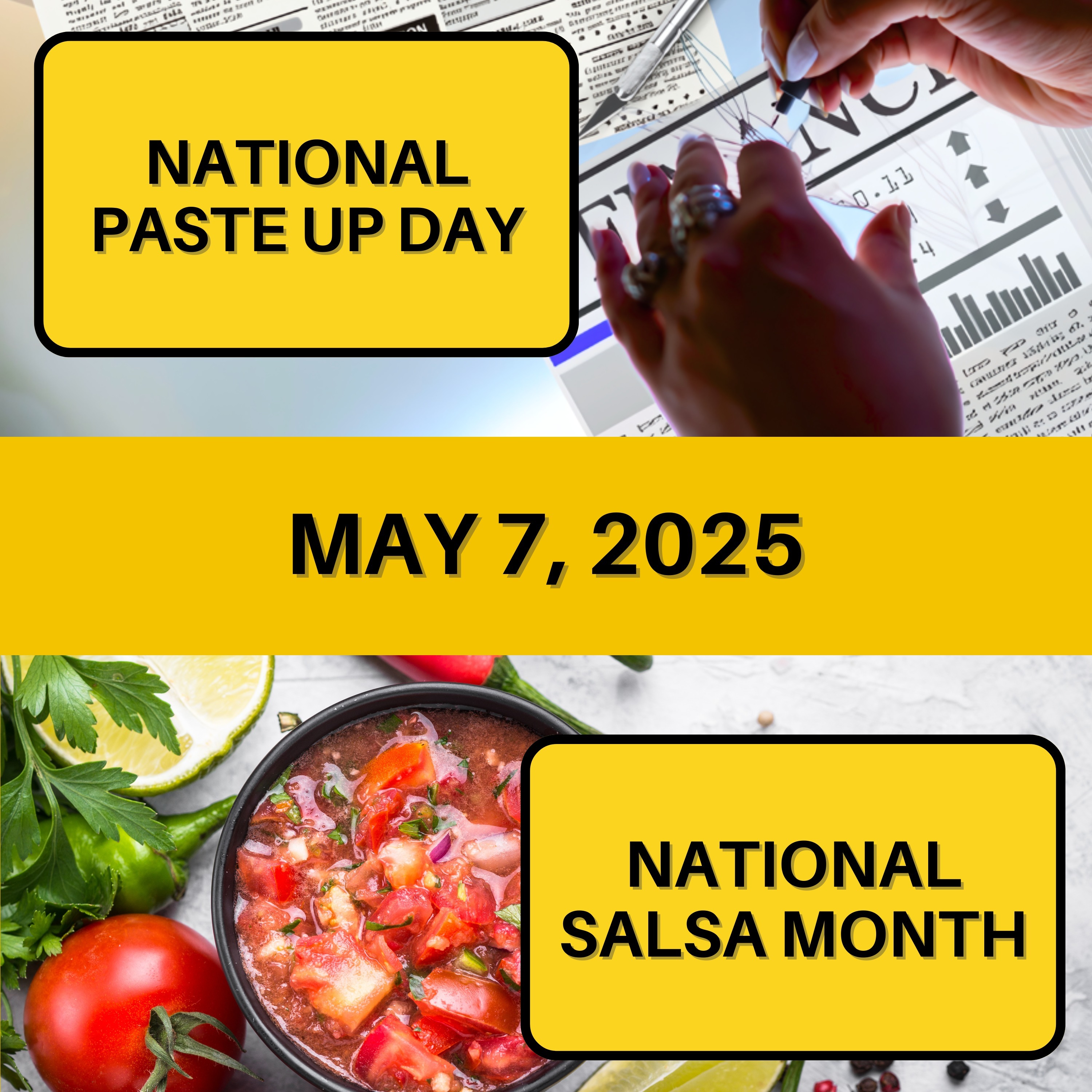 National Paste Up Day & National Salsa Month