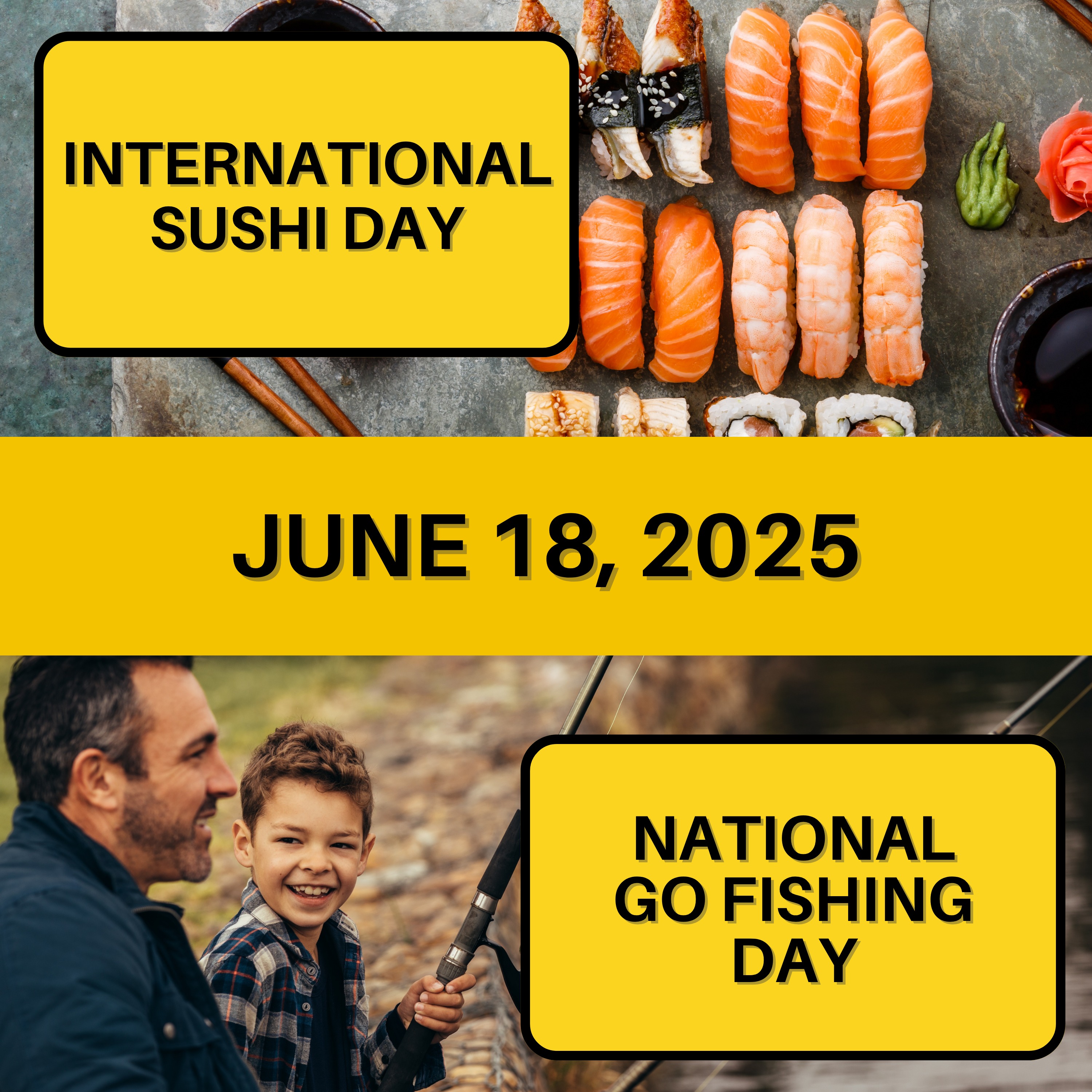 International Sushi Day & National Go Fishing Day