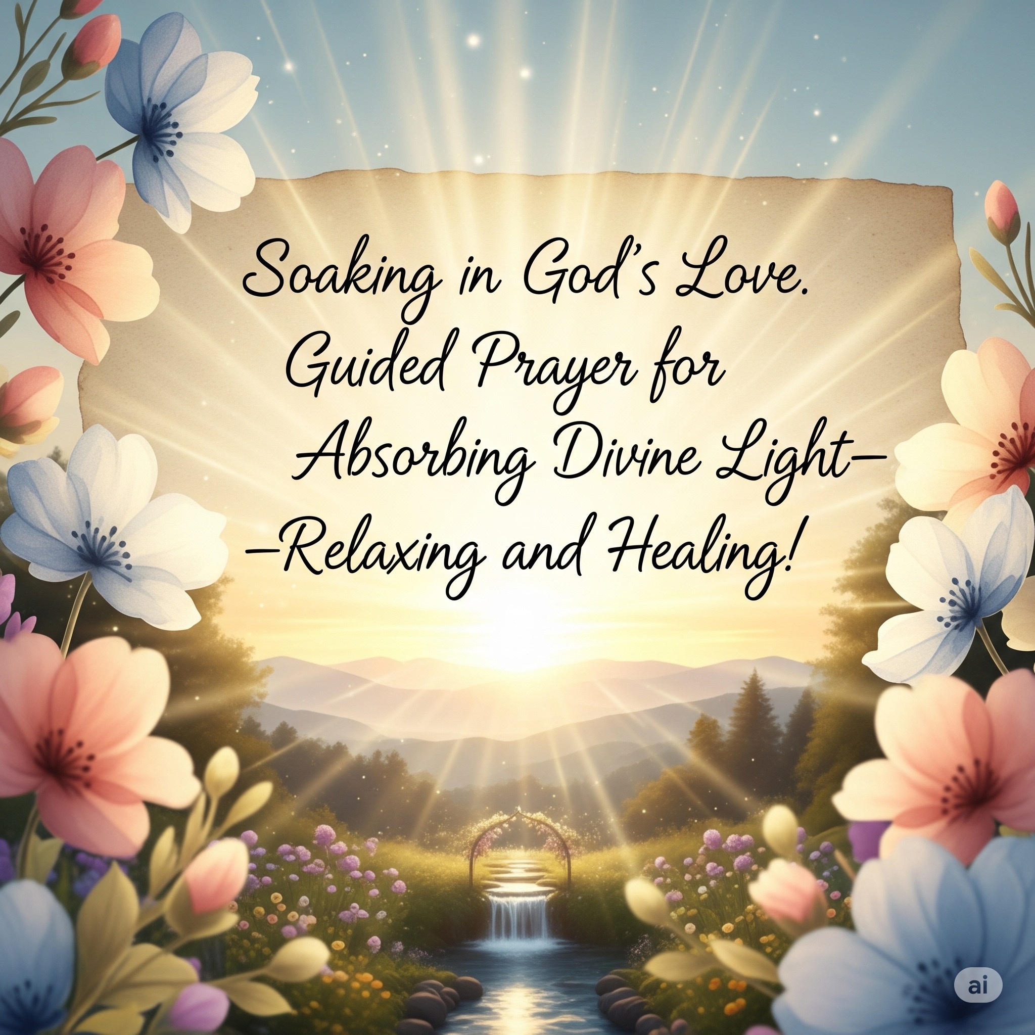 Affirmations: Soaking in God's Love. Guided Prayer for Absorbing Divine Light--Relaxing and Healing!