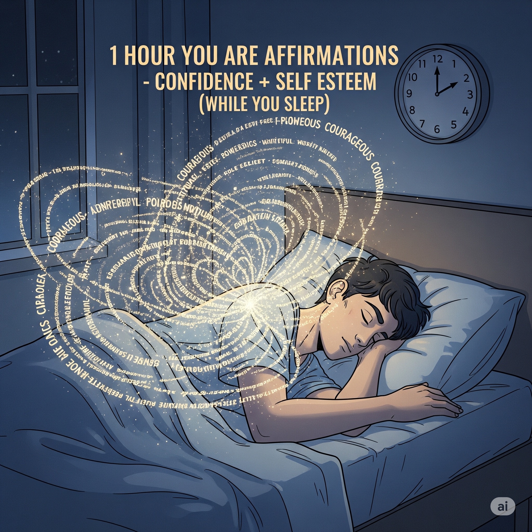 1 HOUR You Are Affirmations - Confidence + Self Esteem (While You Sleep)