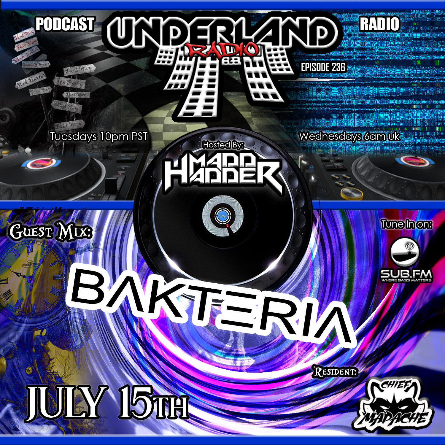 Episode 0236 Underland Radio - Guest Mix: Bakteria