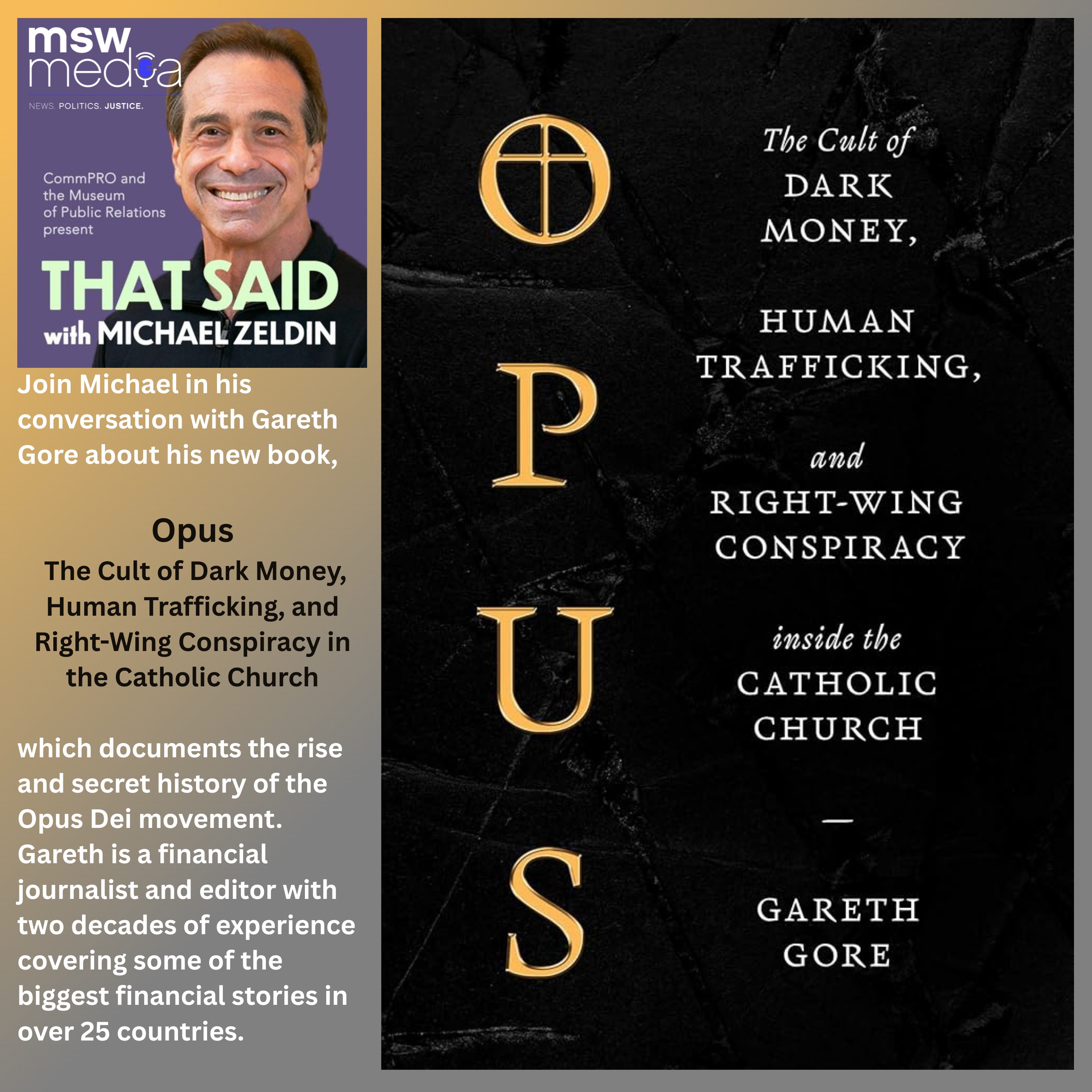 Gareth Gore | Opus, The Cult of Dark Money, Human Trafficking, and Right-Wing Conspiracy in the Catholic Church