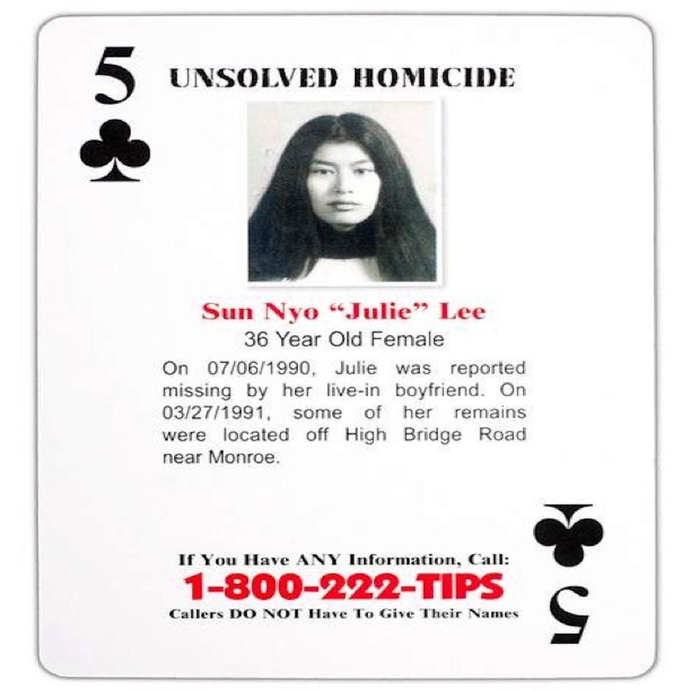 USA Unsolved - 01 (WA) Sun Nyo ”Julie” Lee