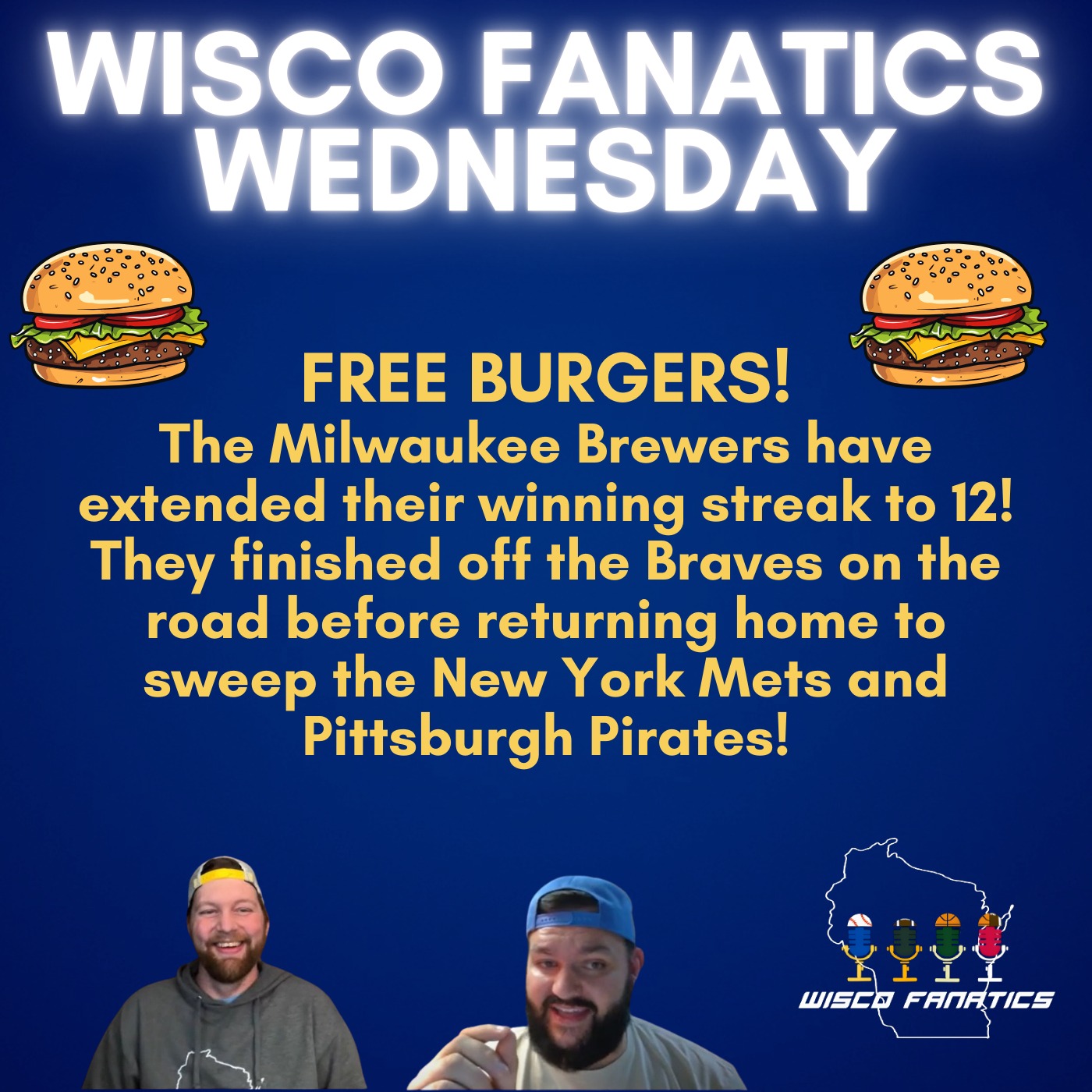 Free Burgers!! Brewers win streak reaches 12! episode artwork