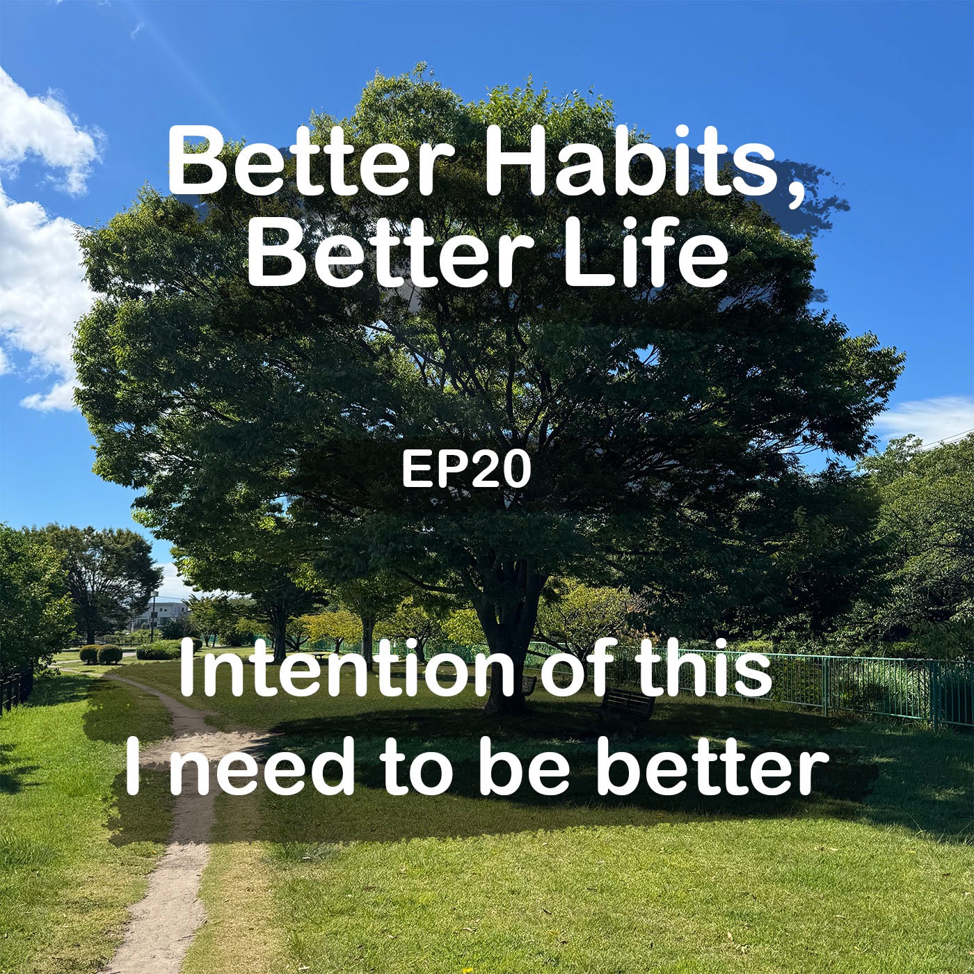Intention of doing this - applying new habits episode artwork