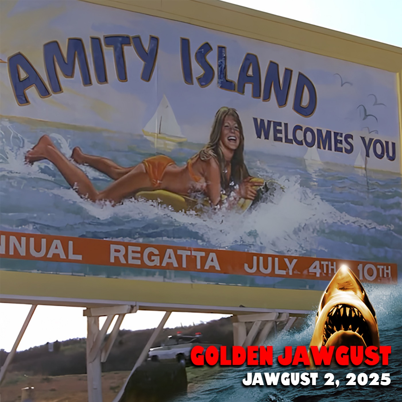 GOLDEN JAWGUST: "Amity Island Welcomes You" (2 of 31) episode artwork