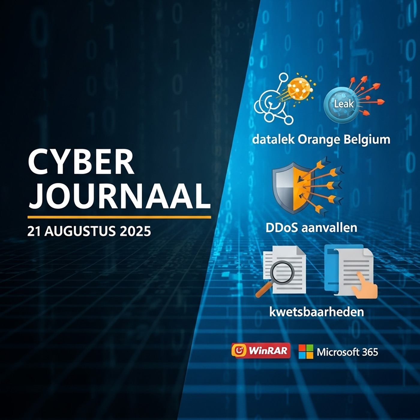 Datalek Orange Belgium, DDoS-aanvallen en kwetsbaarheden in WinRAR en Microsoft 365 episode artwork
