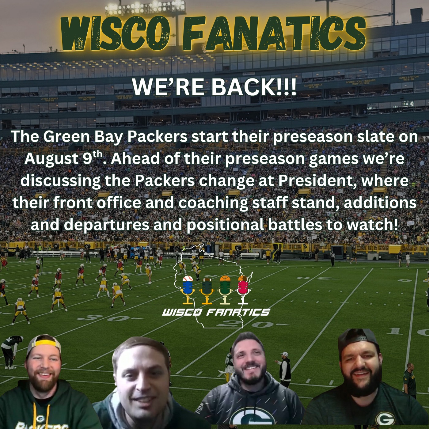 We're back!!! Packers Pre-season items to watch episode artwork