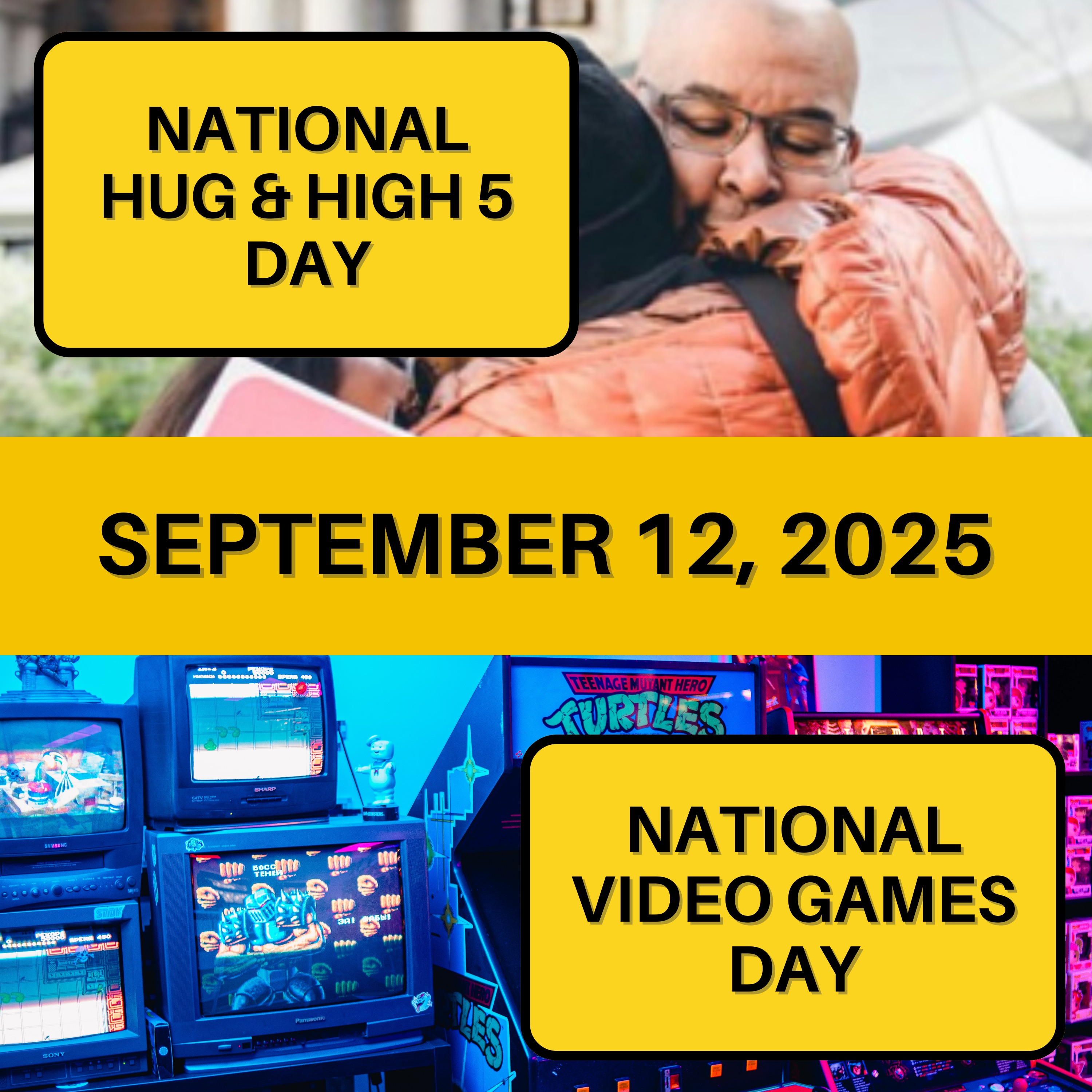 National Hug and High 5 Day & National Video Games Day
