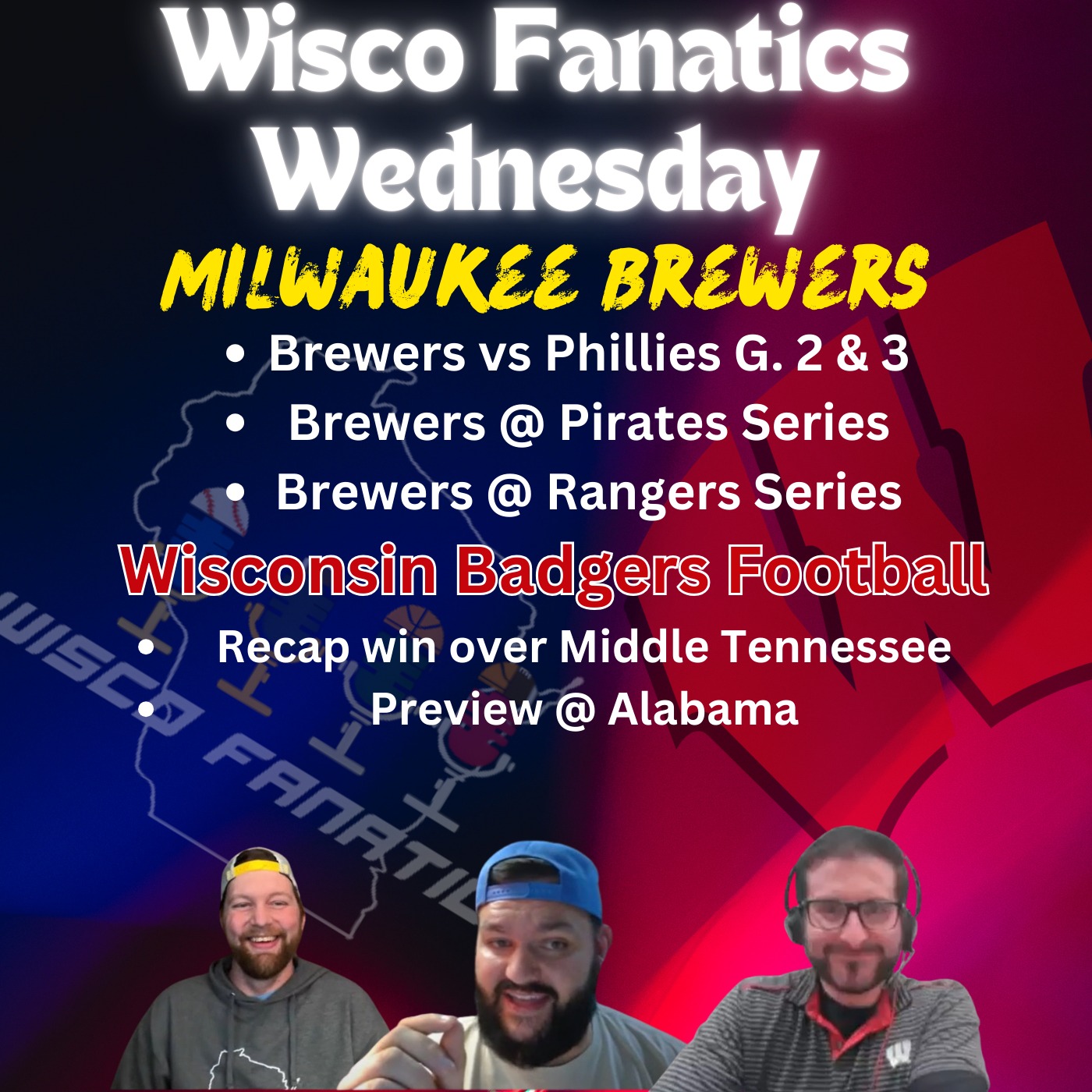 Brewers 4-4 week, Badgers 2-0 into Bama episode artwork
