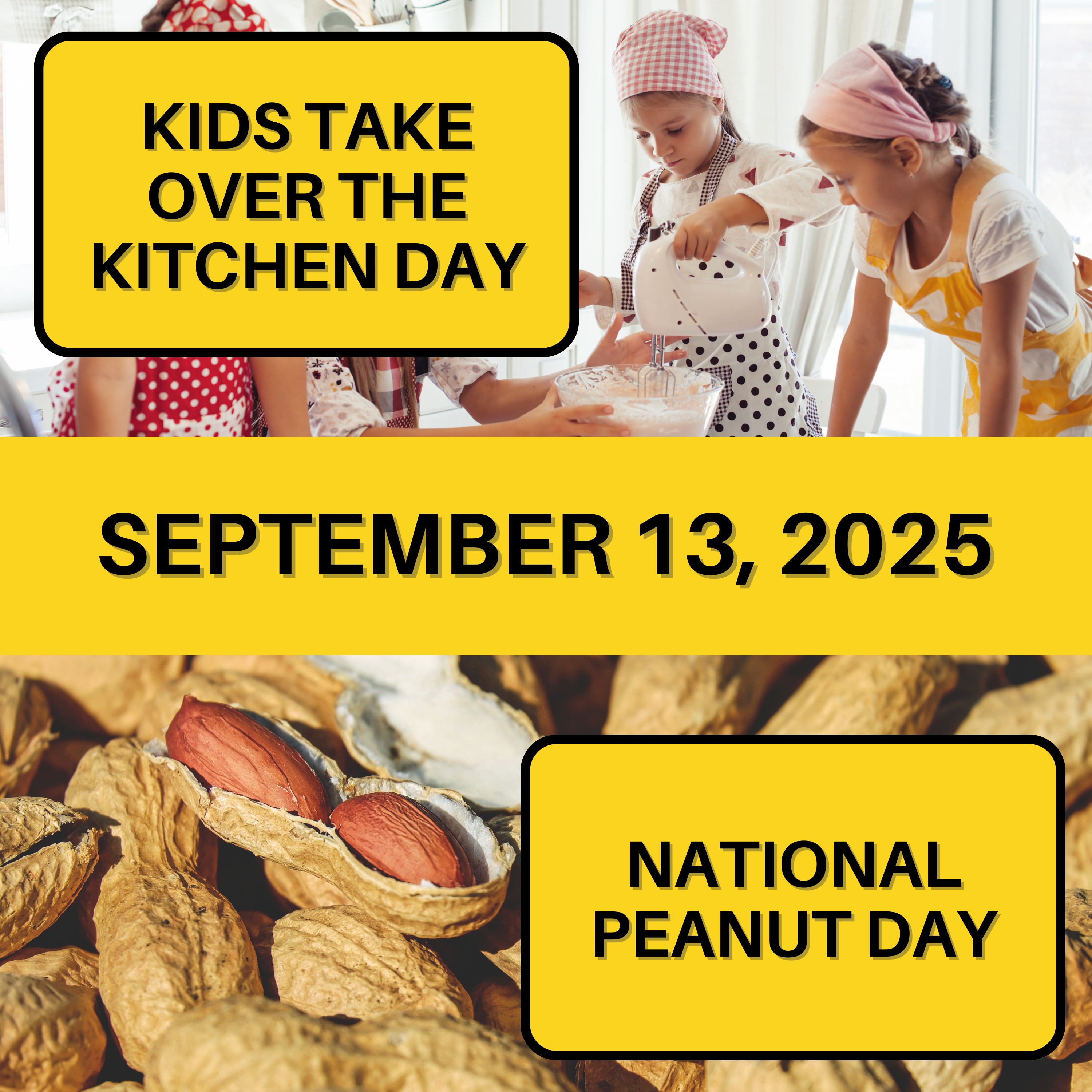 Kids Take Over the Kitchen Day & National Peanut Day