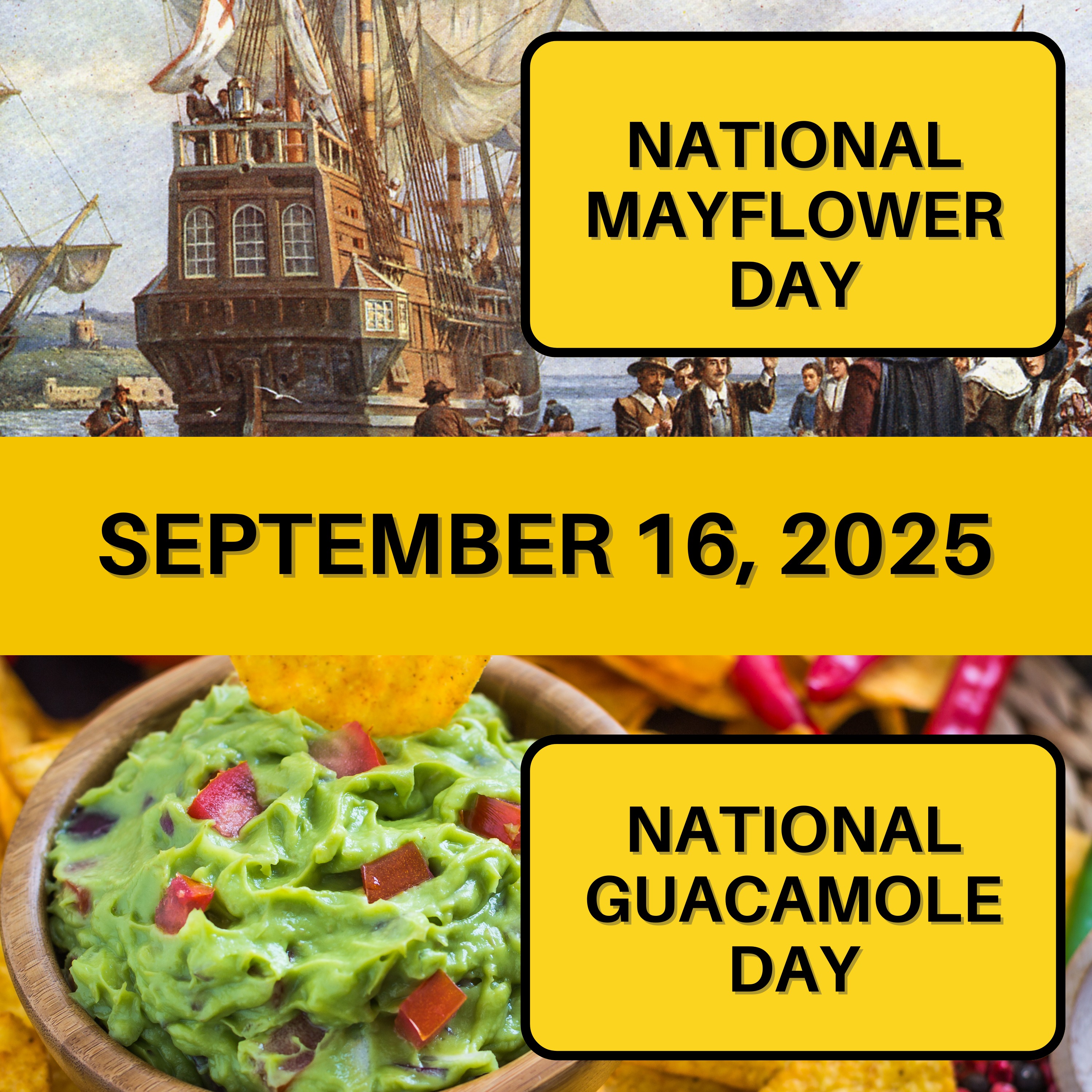 National Mayflower Day & National Guacamole Day