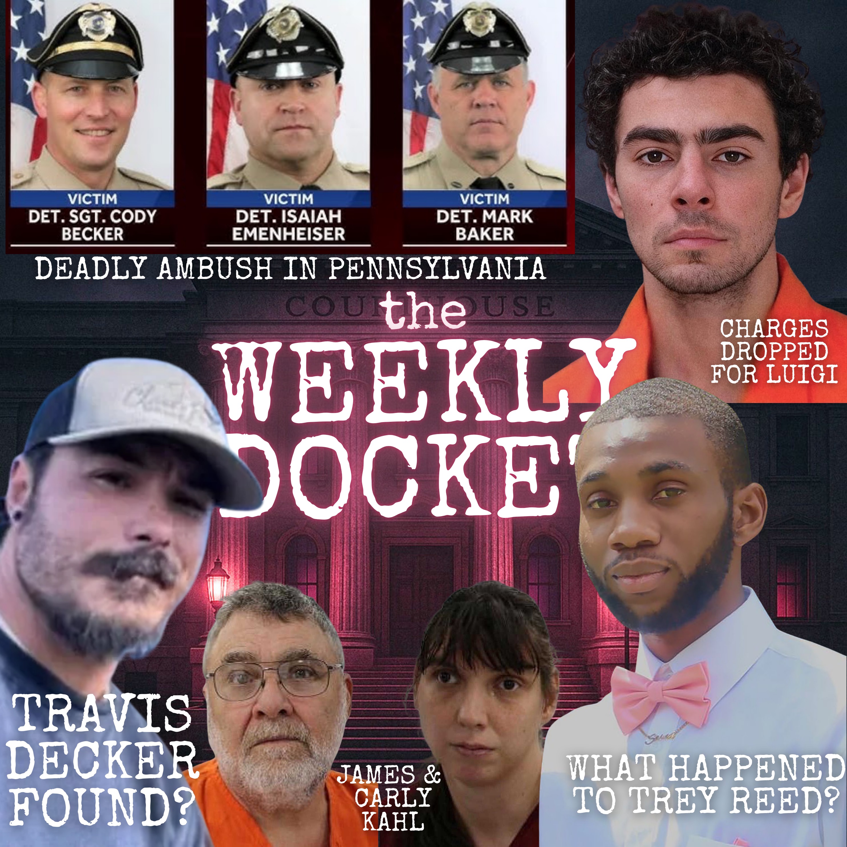 The Weekly Docket : Travis Decker Found? Some Charges Dropped for Luigi, What REALLY Happened to Trey Reed?