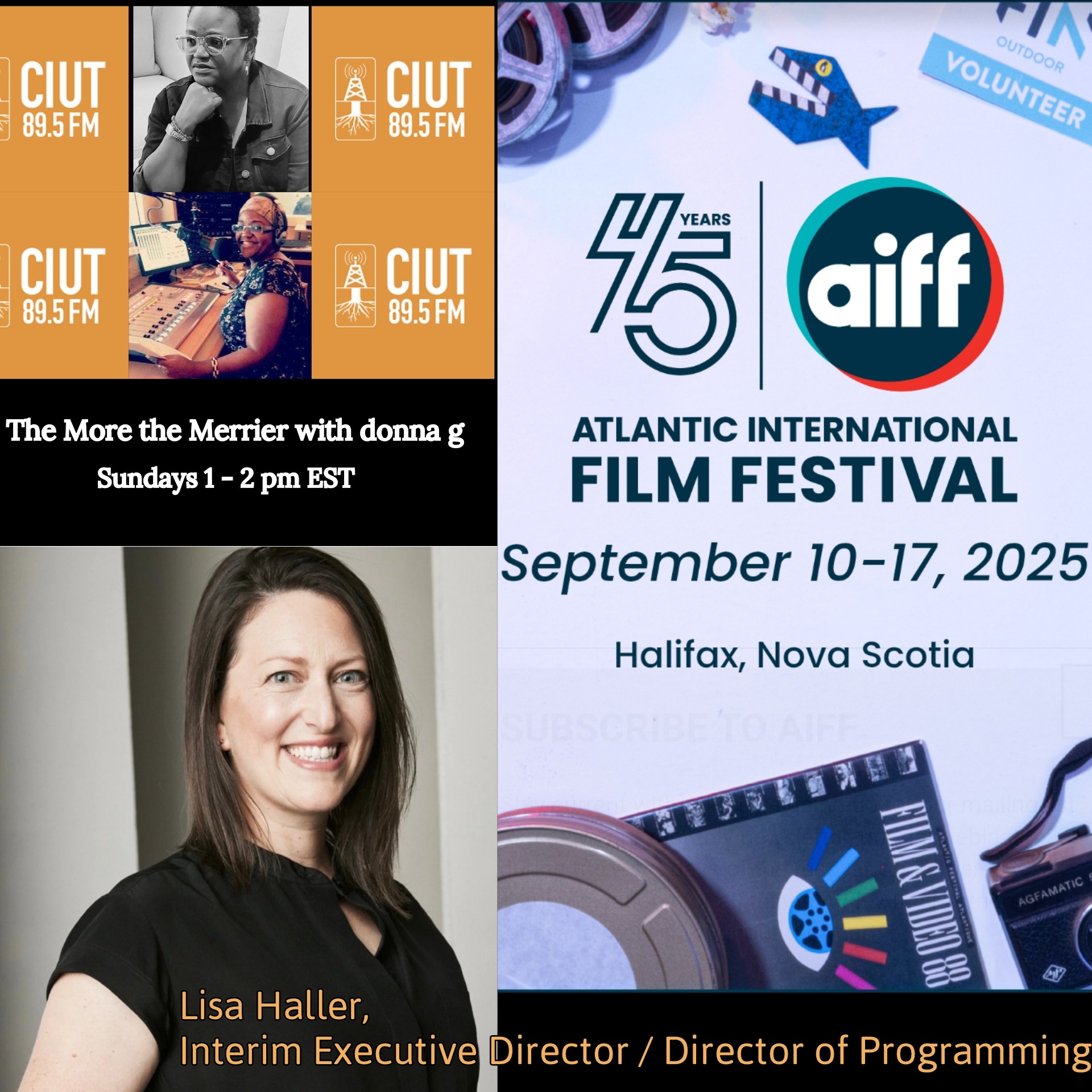 tmtm 31 August 25 Guest: Lisa Haller, Atlantic International Film Festival