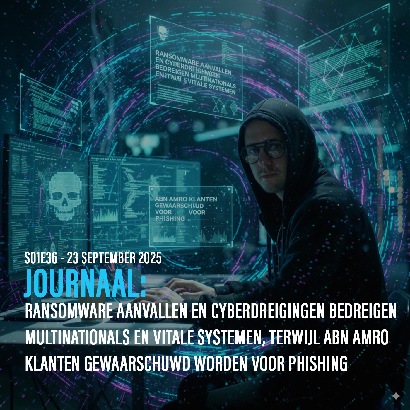 Discussiepodcast: Ransomware aanvallen en cyberdreigingen bedreigen multinationals en vitale systemen, terwijl ABN AMRO klanten gewaarschuwd worden voor phishing episode artwork