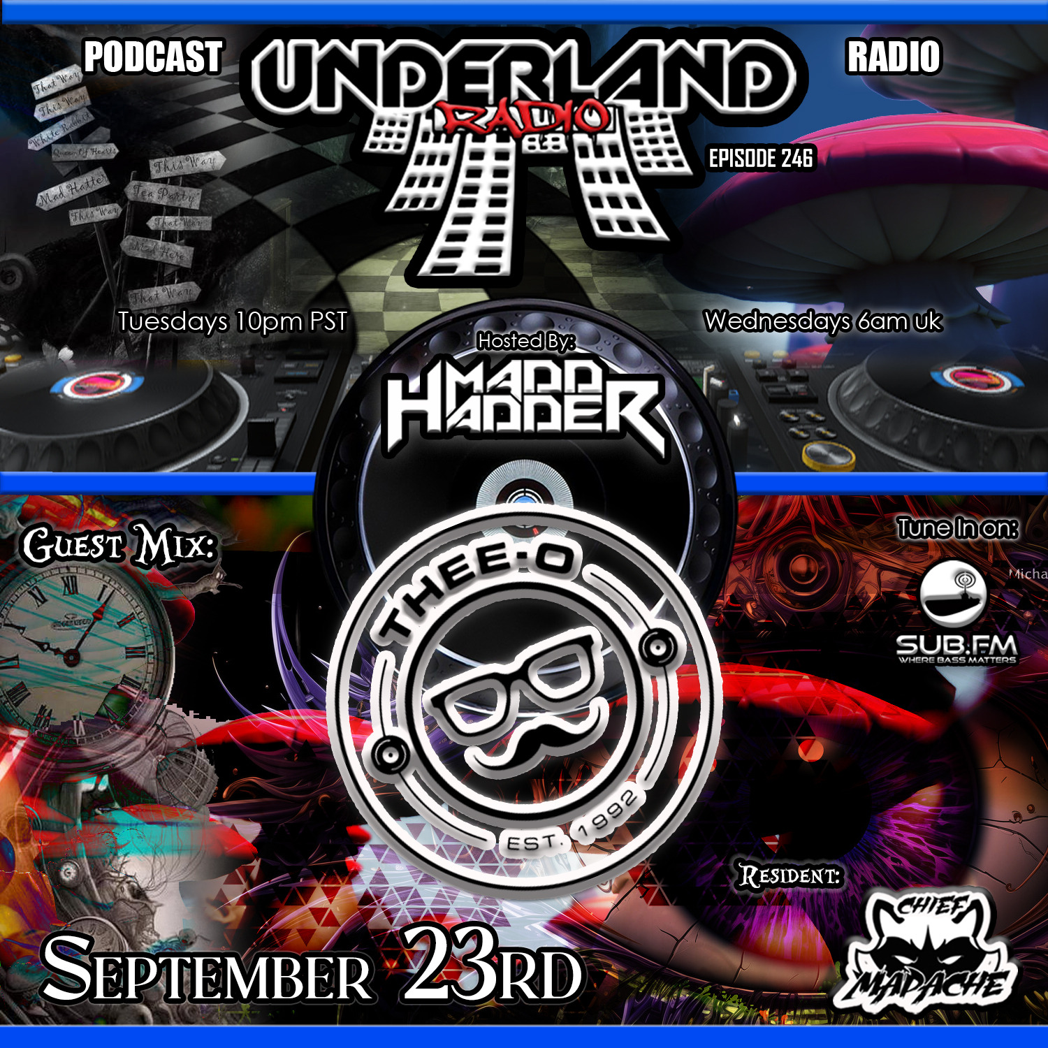 Episode 0246 Underland Radio - Guest Mix: THEE-O