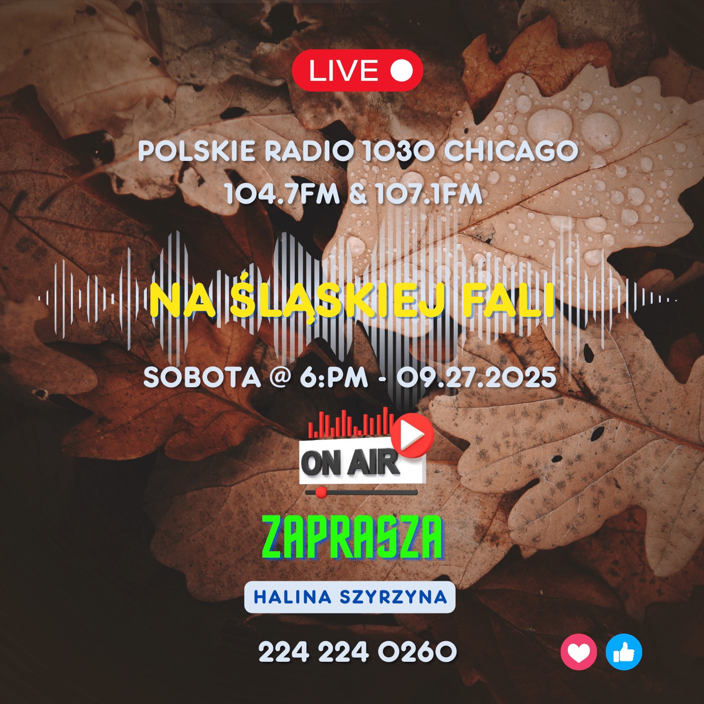 📻✨ Zapraszamy na sobotnią audycję „Na Śląskiej Fali” – 27 września 2025 ✨🎶 episode artwork