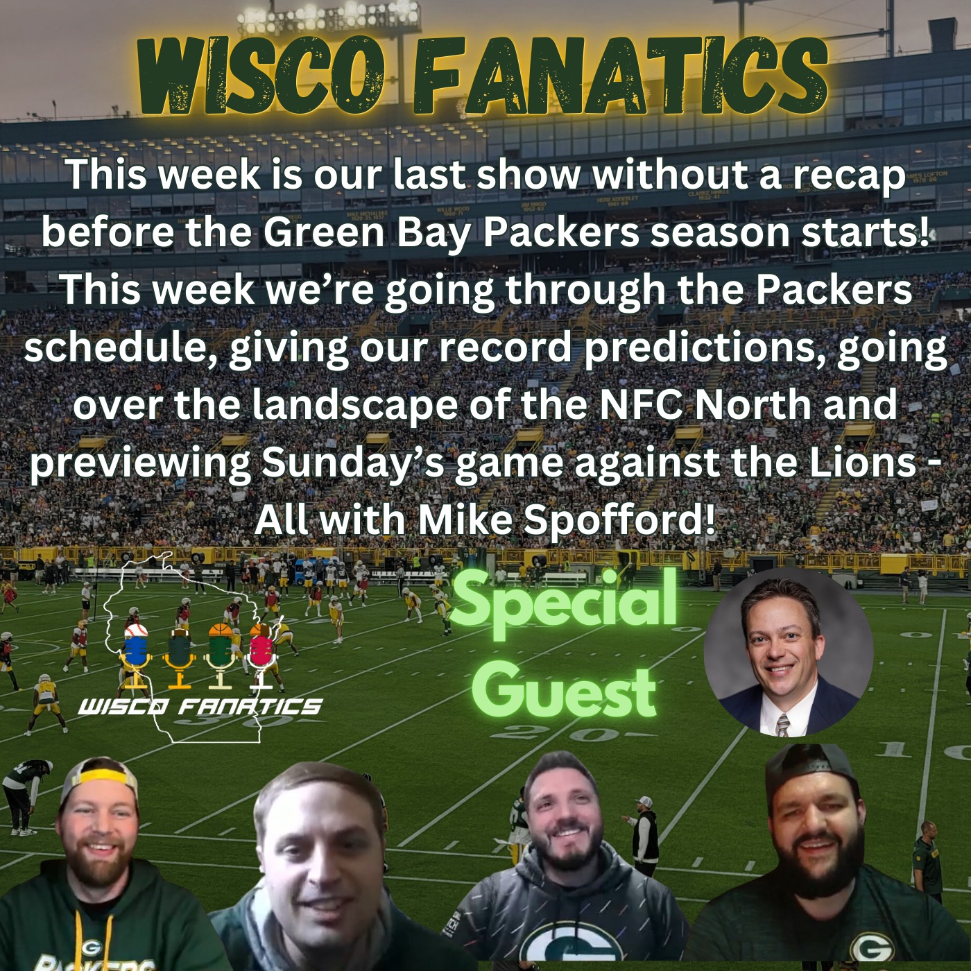 Packers Schedule Review, Record Predictions, NFC North Outlook, Lions Preview episode artwork