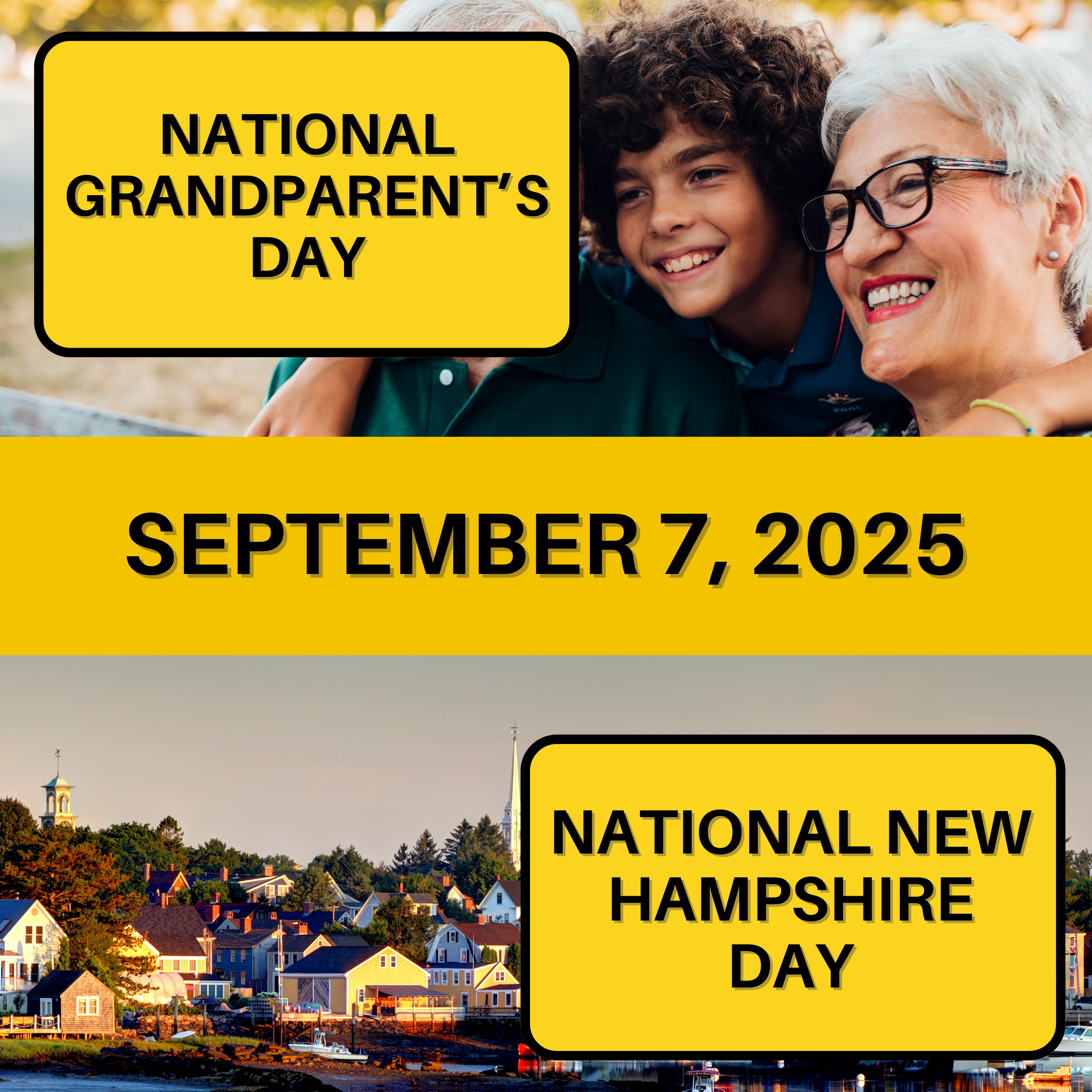 National Grandparent's Day & National New Hampshire Day