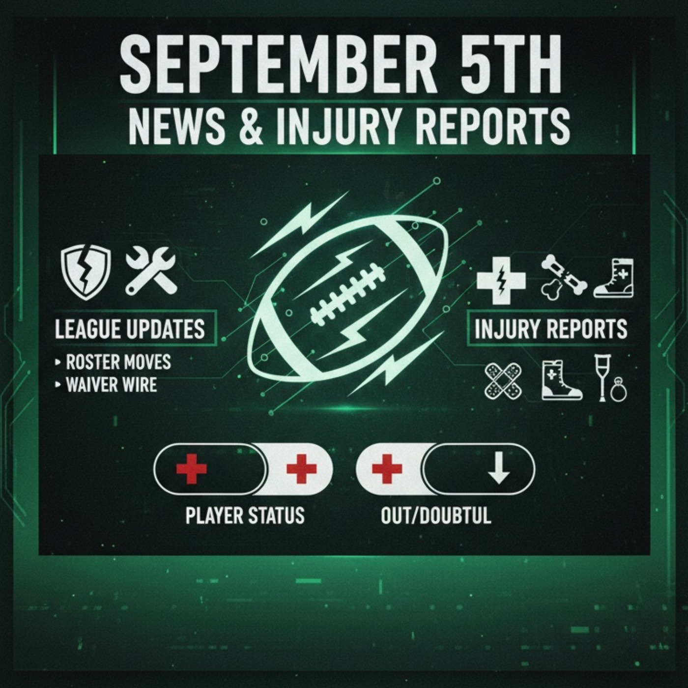 🏈 NFL News & Injury Reports - September 5th Edition episode artwork