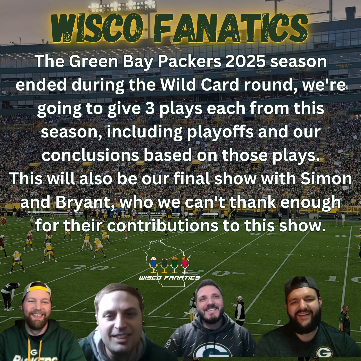 Packers 2025 Season Ends, THANK YOU SIMON AND BRYANT episode artwork