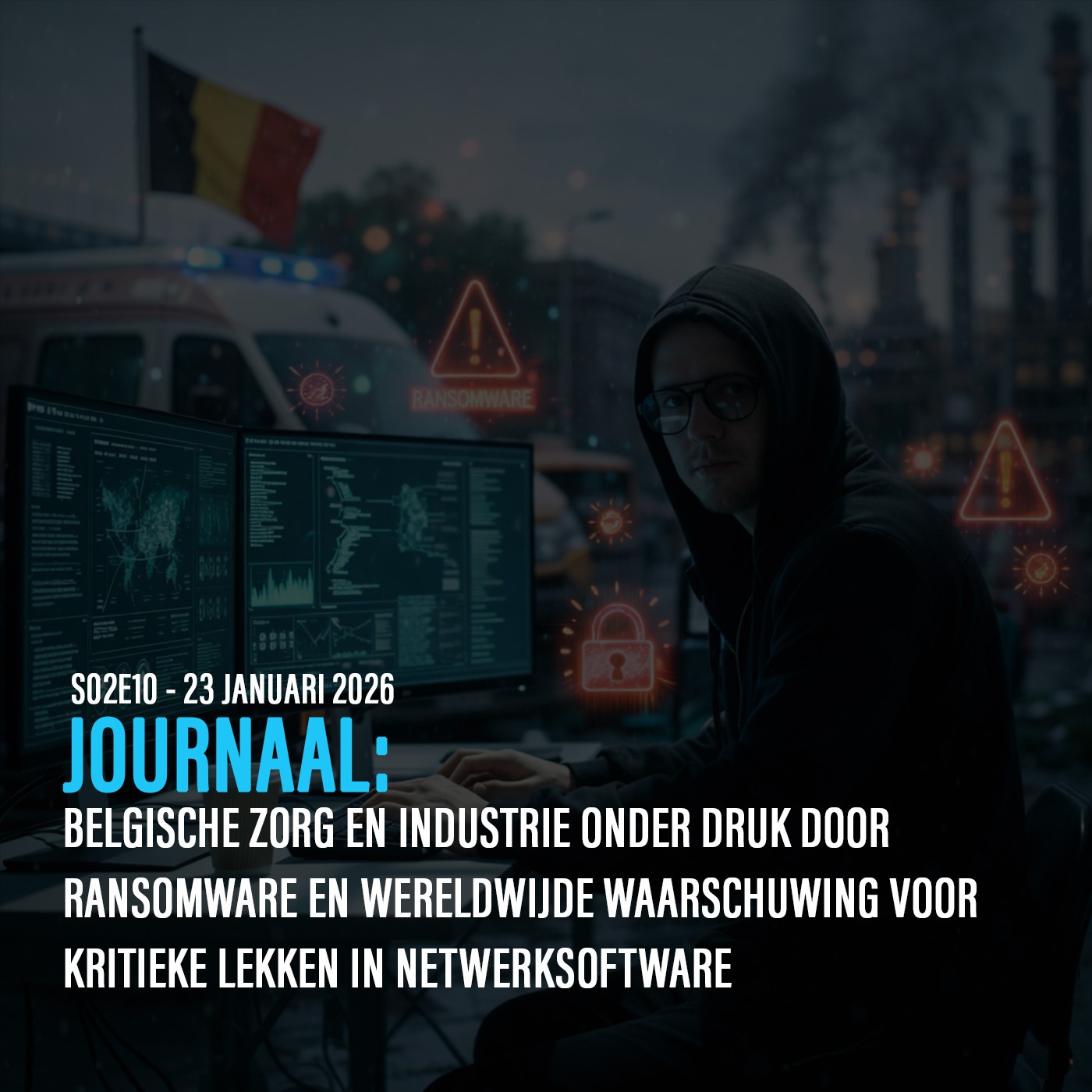 DE ANALYSE: Belgische zorg en industrie onder druk door ransomware en wereldwijde waarschuwing voor kritieke lekken in netwerksoftware episode artwork