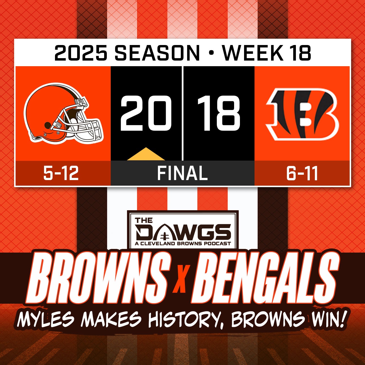 Browns x Bengals: Game Reactions - Myles Makes History and the Browns Win - Cleveland Browns Podcast for 1/4/26