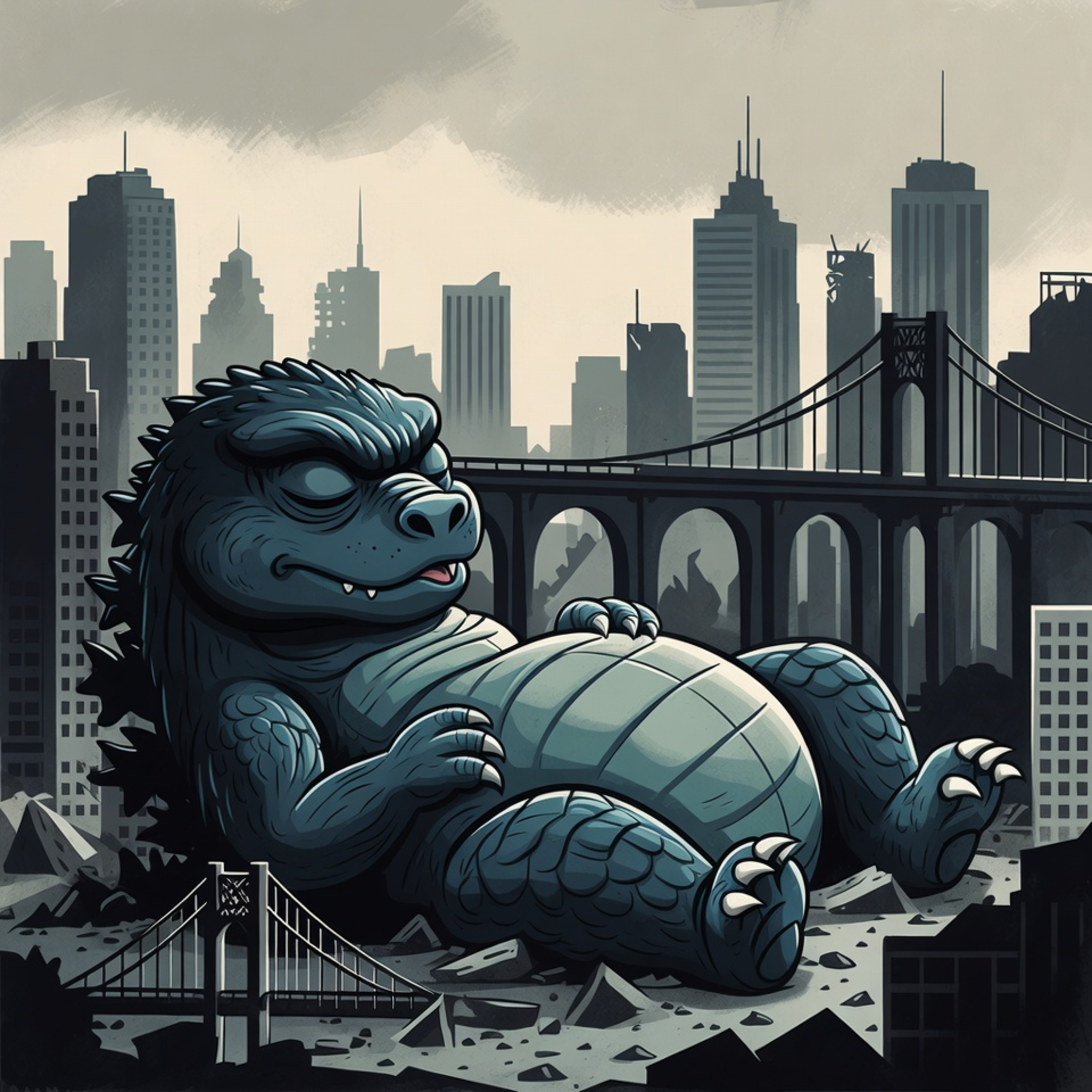 GODZILLA Bedtime Story 🦖 Godzilla and the Island of Slowing Dreams
