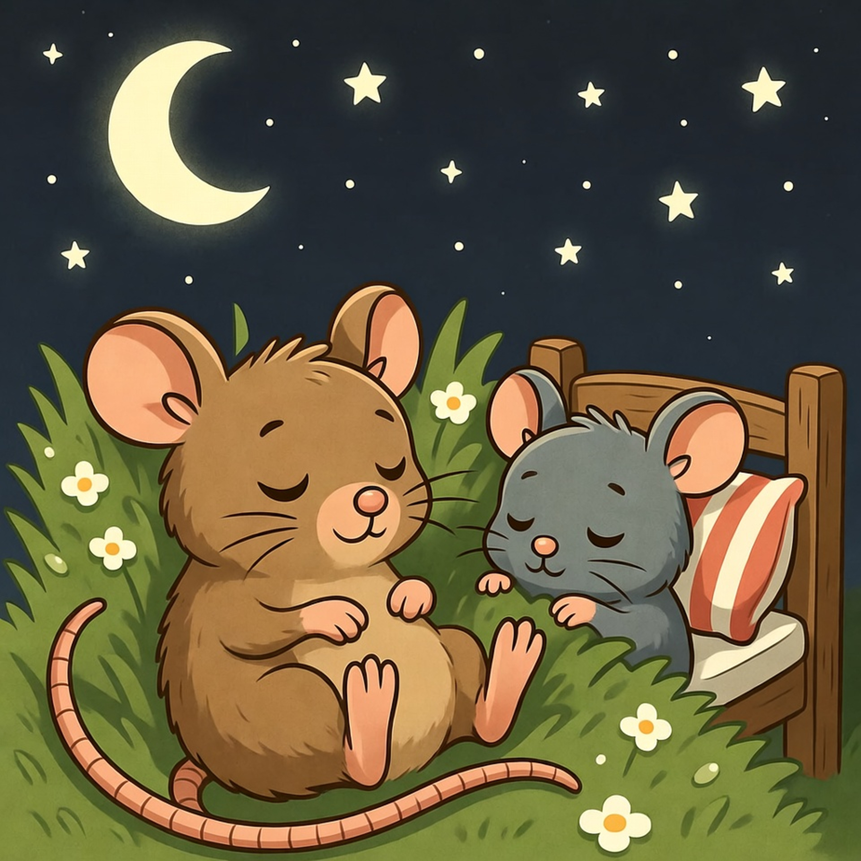 AESOP'S FABLES Bedtime Story 🌙 Two Mice and the Sound of Home